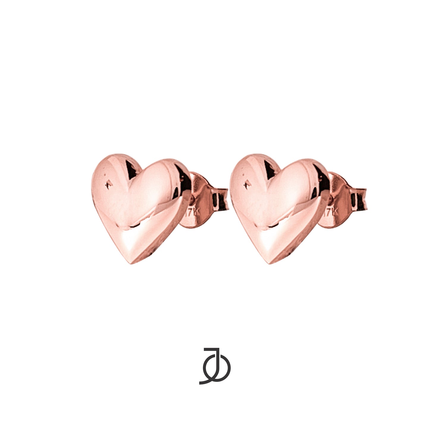 JO Anting Emas - Fluffy Heart Studs 17k