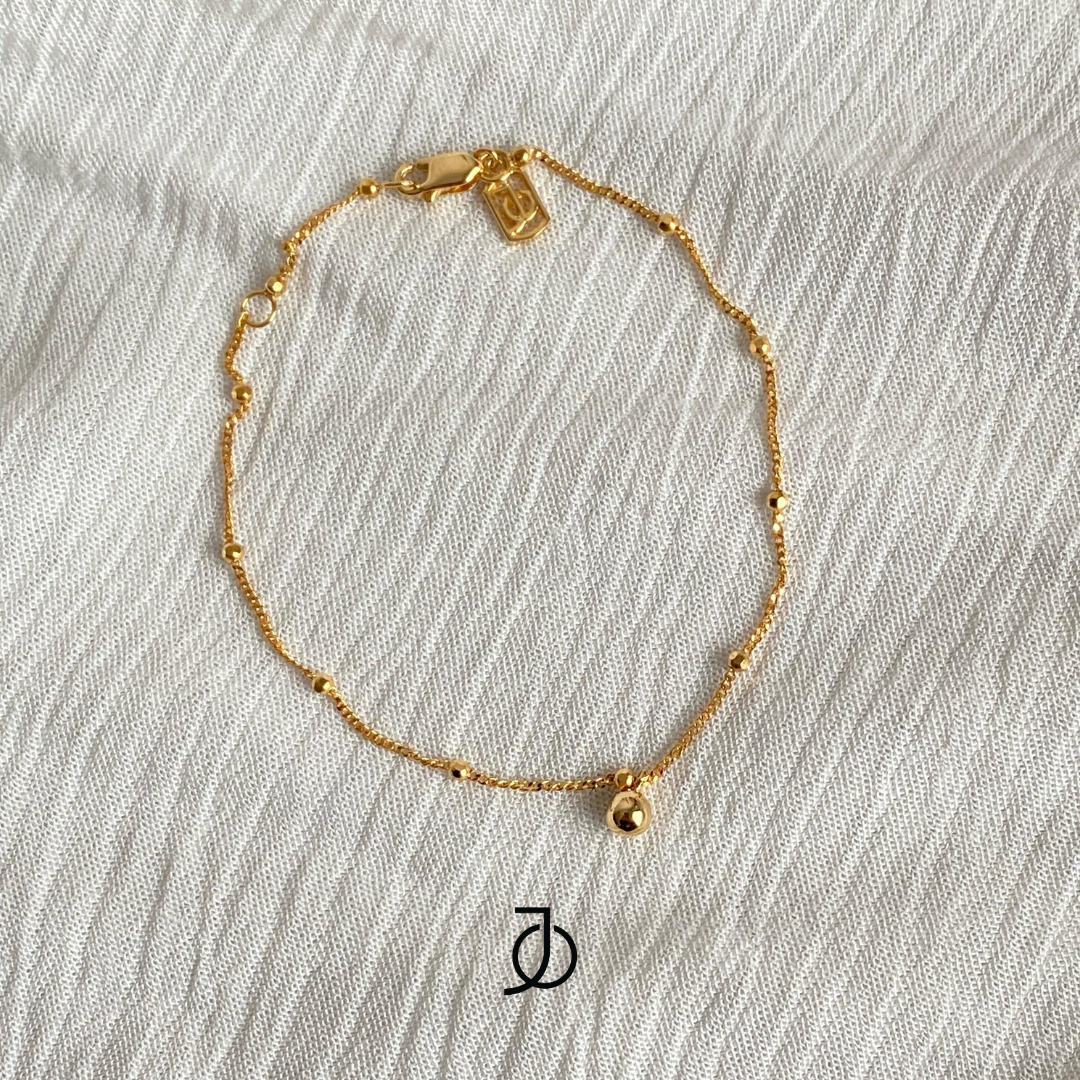 JO Gelang Emas - Gold Mini Ball Chain Bracelet 17k