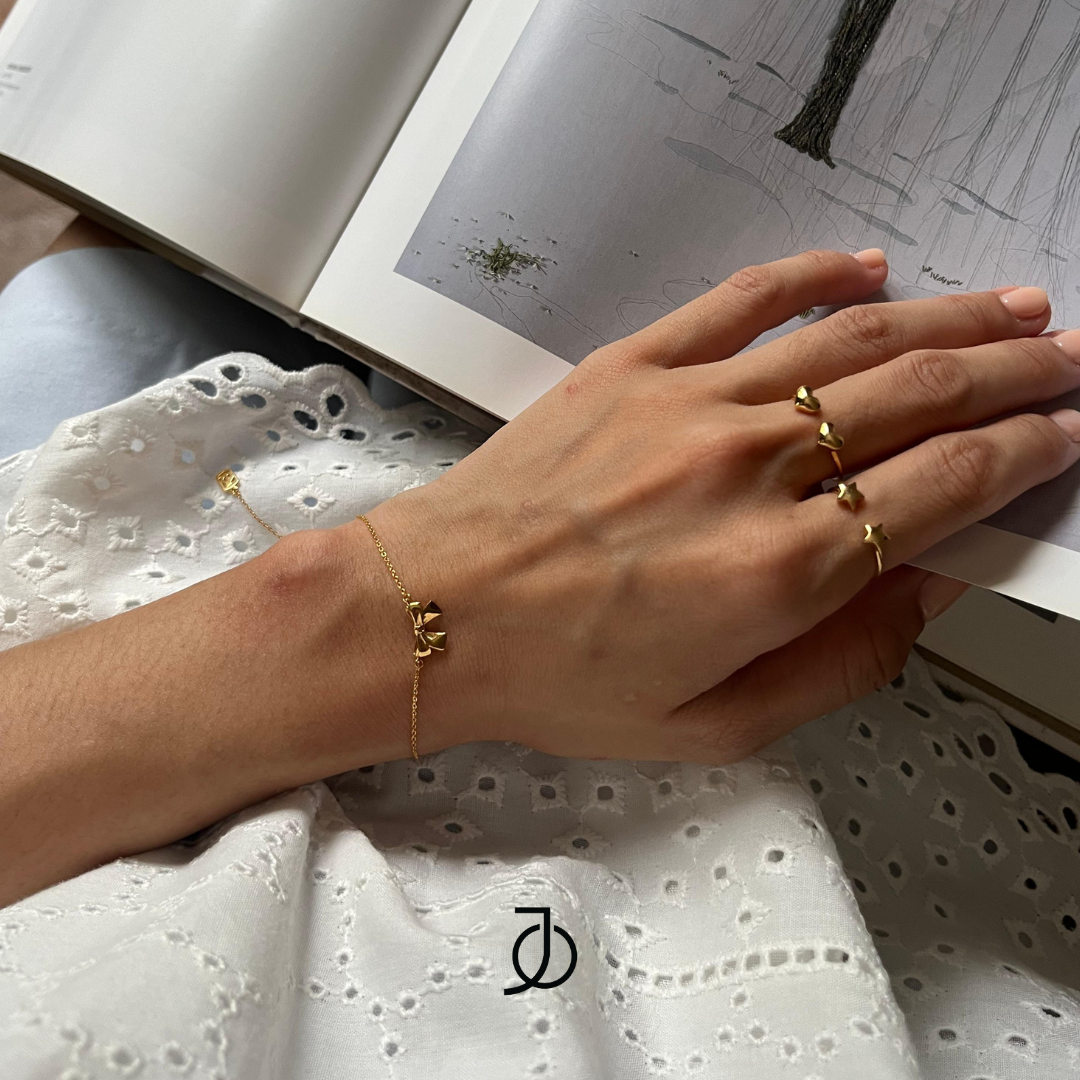JO Gelang Emas - Knotty Bow Adjustable Bracelet 17K