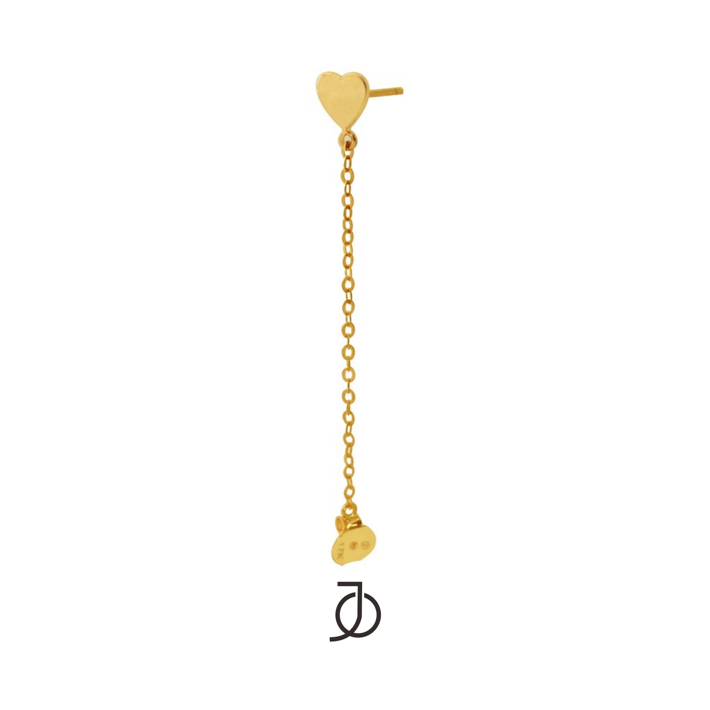 Jo Heart Chain Stud