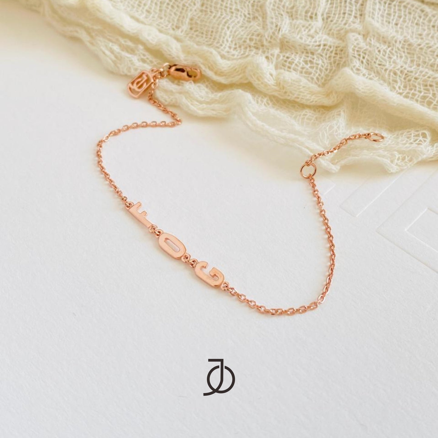 JO Custom Horizontal Alphabet Bracelet