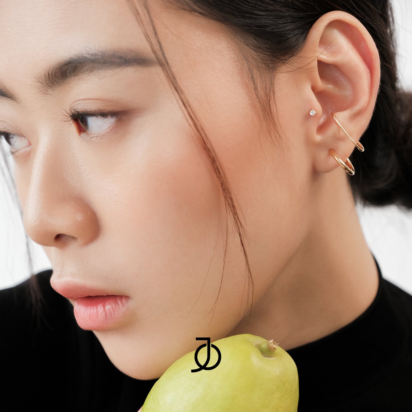 JO Double Illusion Ear Wrap Stud 17k