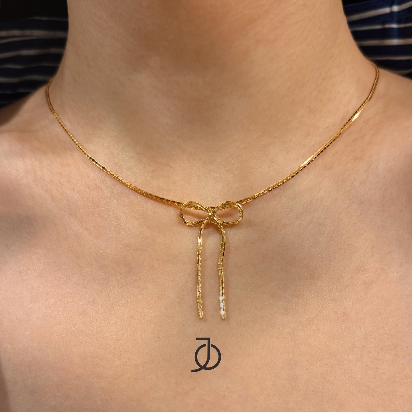 JO Ribbon Chain Necklace 17k