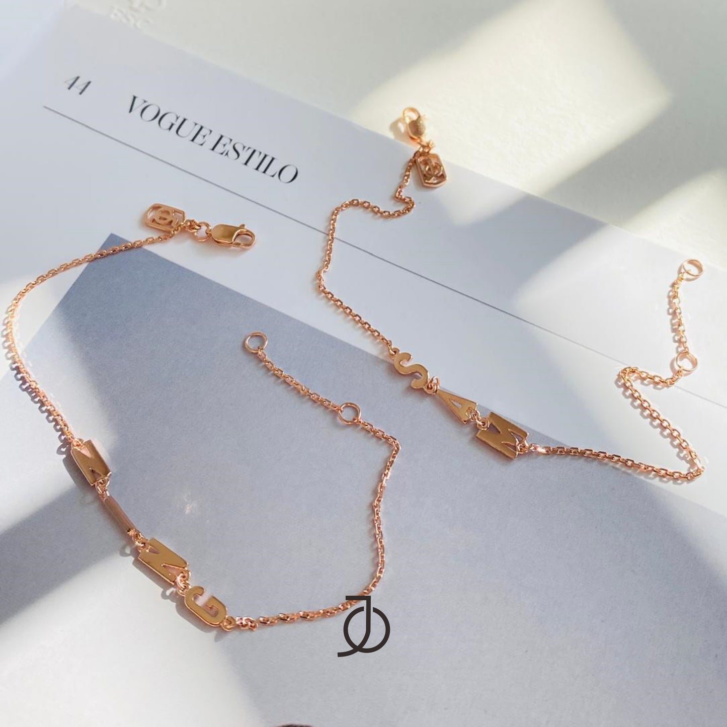 JO Custom Horizontal Alphabet Bracelet