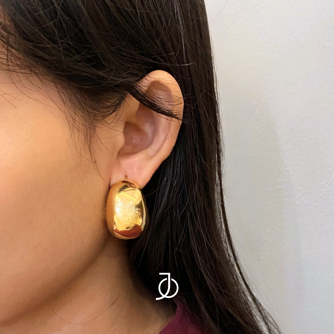 JO Anting Emas - Large Boullee Hoops 17k