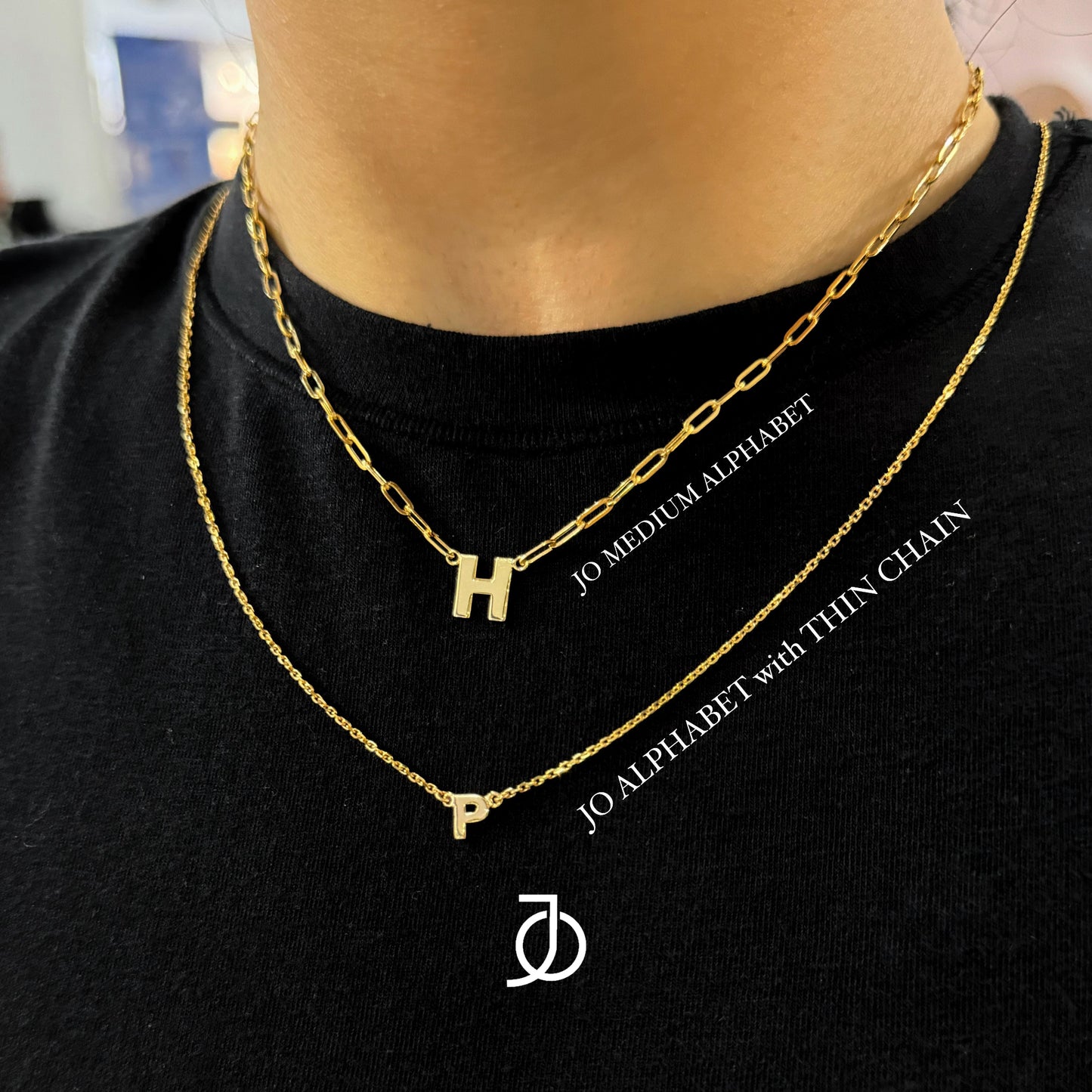 Jo Alphabet Thin Chain Custom