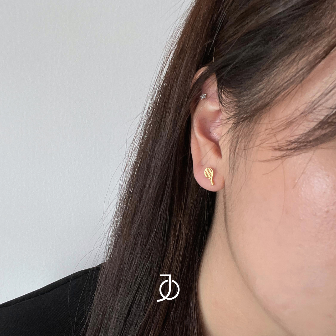 JO Anting Emas - Tennis Club Studs 17k