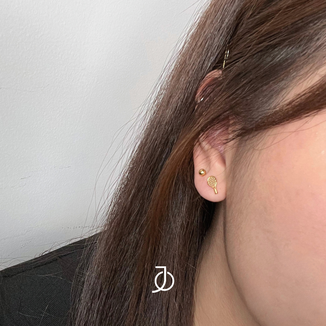 JO Anting Emas - Tennis Club Studs 17k