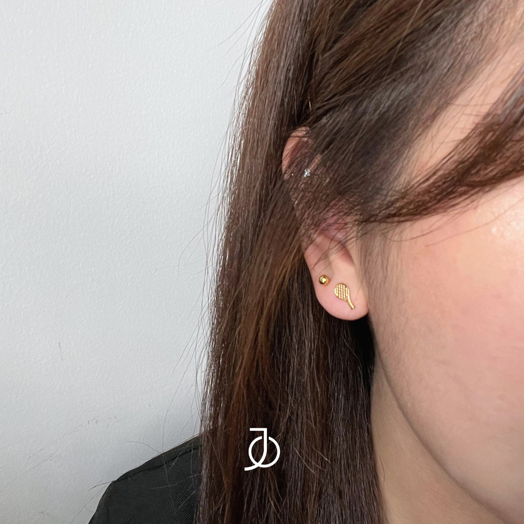 JO Anting Emas - Tennis Club Studs 17k