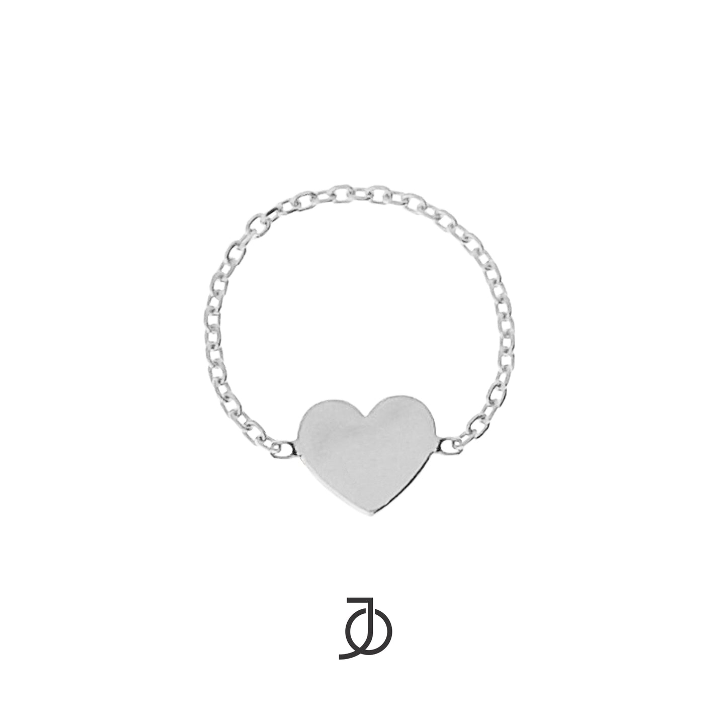 JO Heart Thin Chain Ring 17k