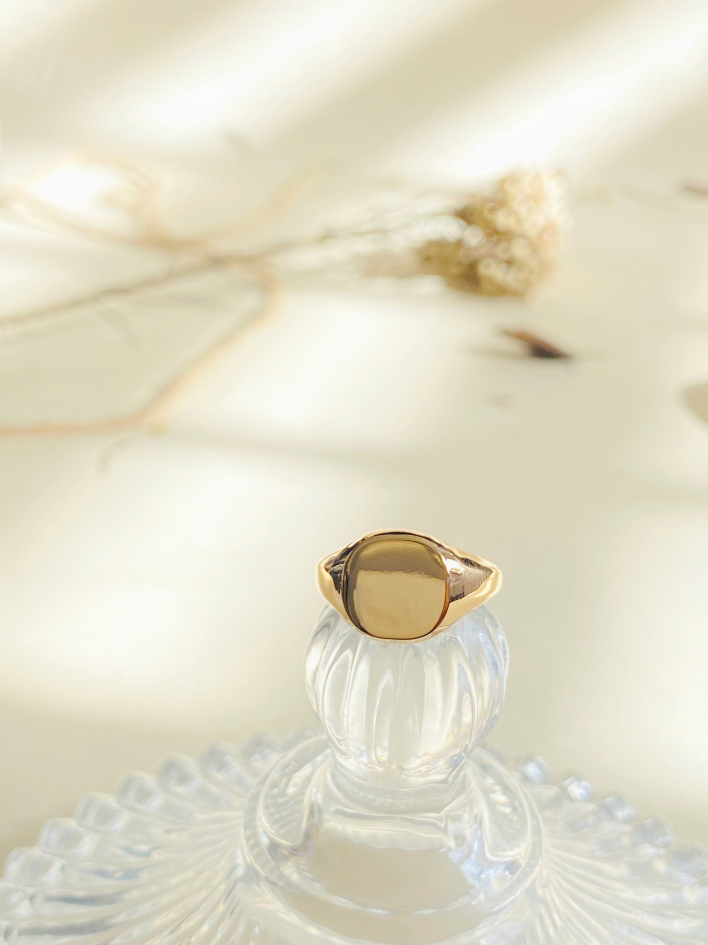 JO Cincin Emas - Gold Signet Pinky Ring 17K
