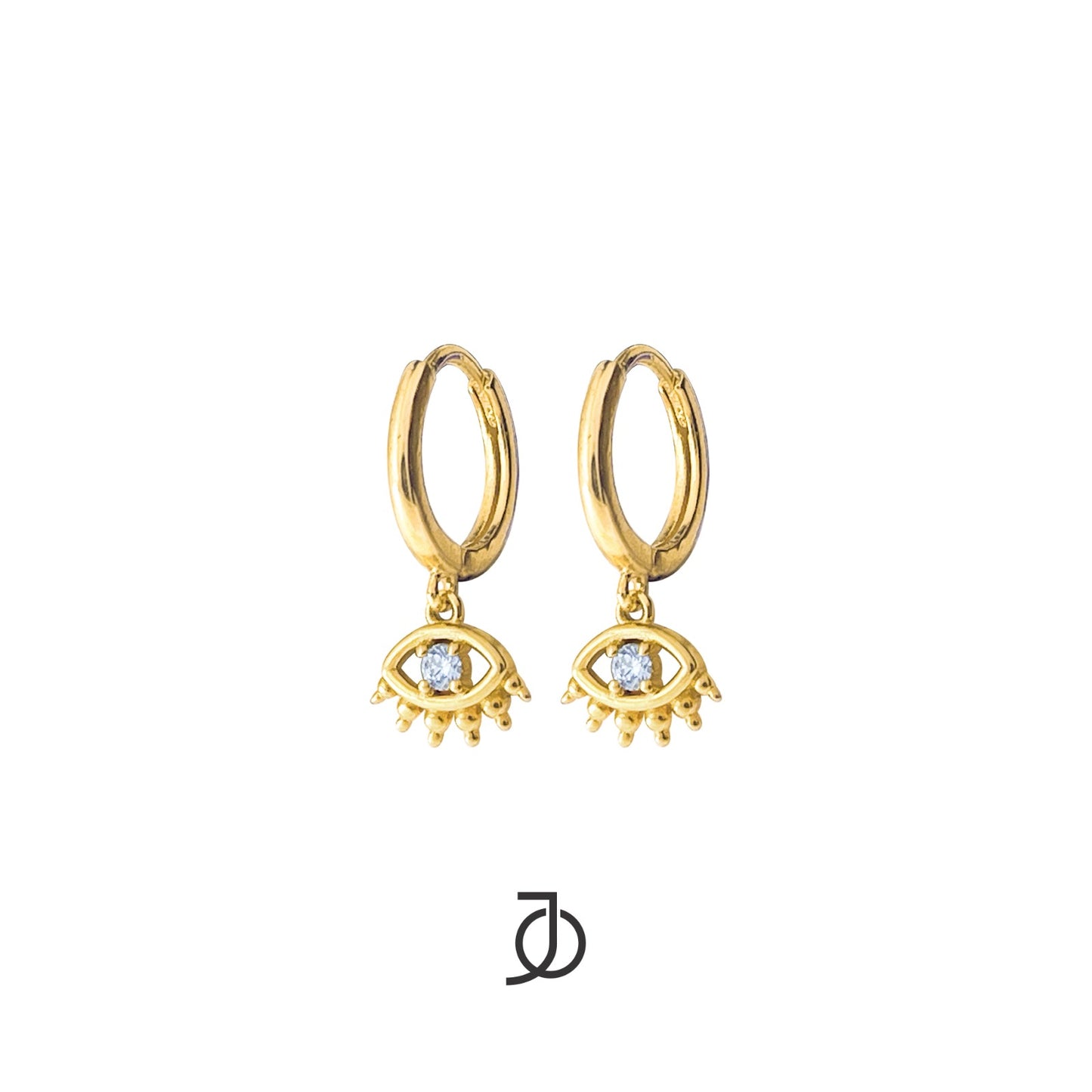 JO Clear Vision Hoop Earrings With Diamond