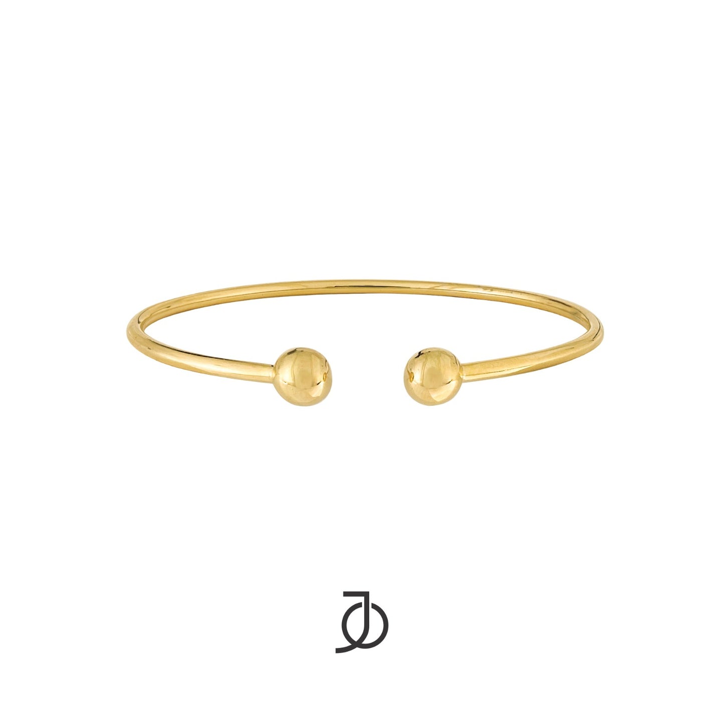 JO Gelang Emas - Gold Ball Open Bangle