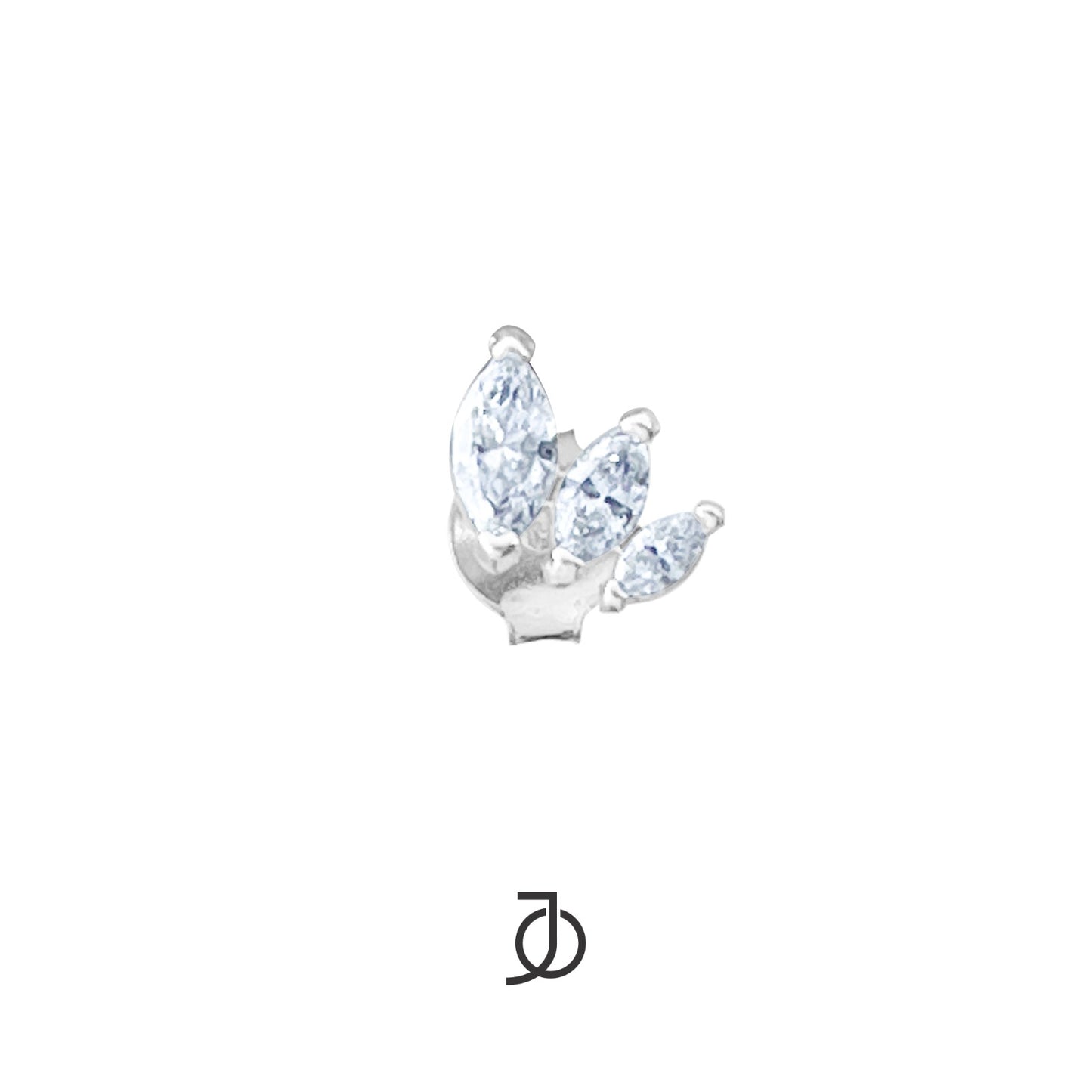 JO Anting Emas - 3 Marquise Studs