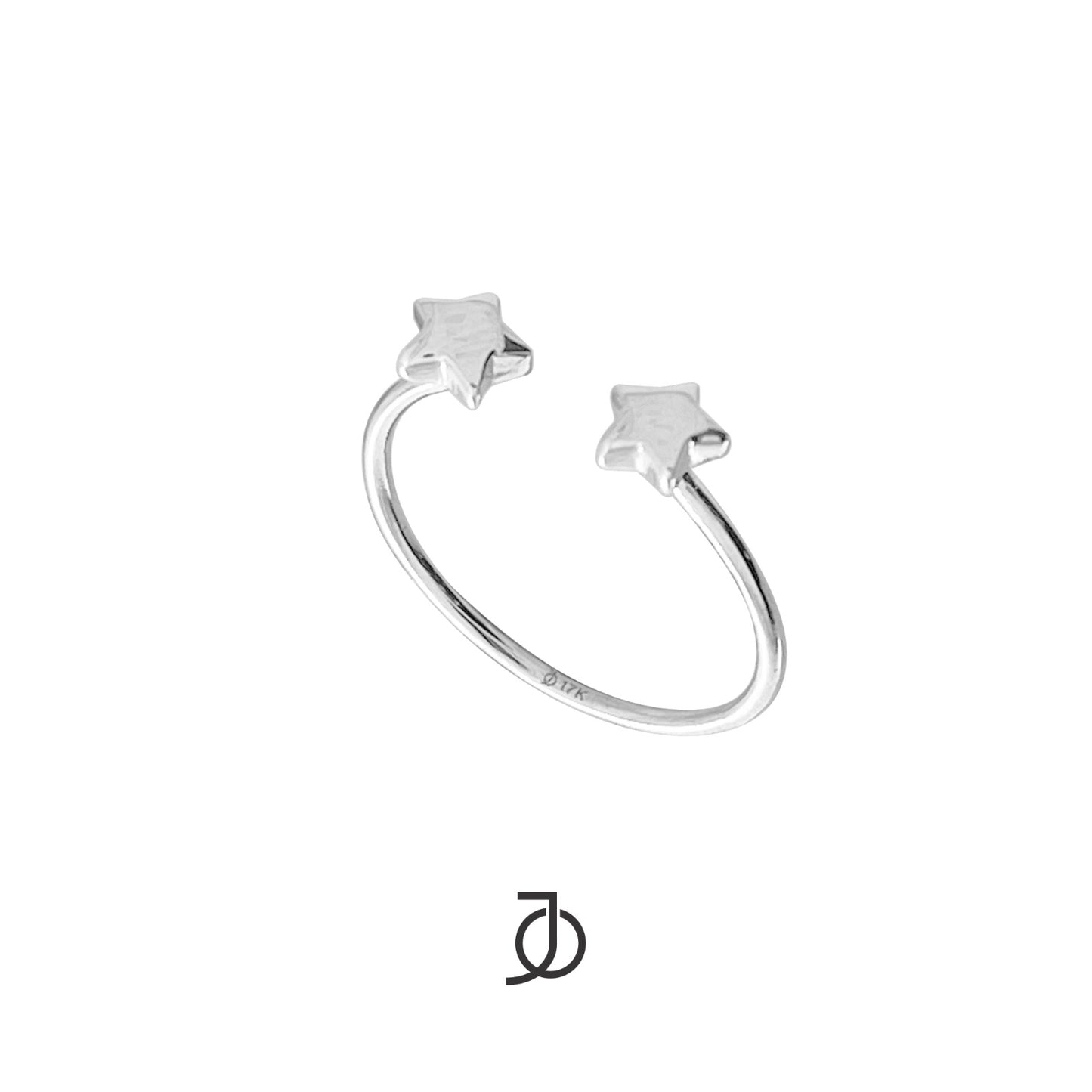 JO Pinky Dome Star Open Ring 17k