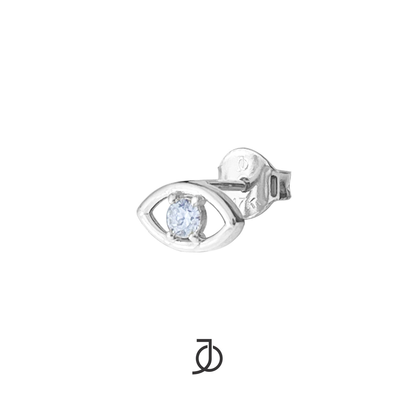JO Iris Stud Earrings With Diamond