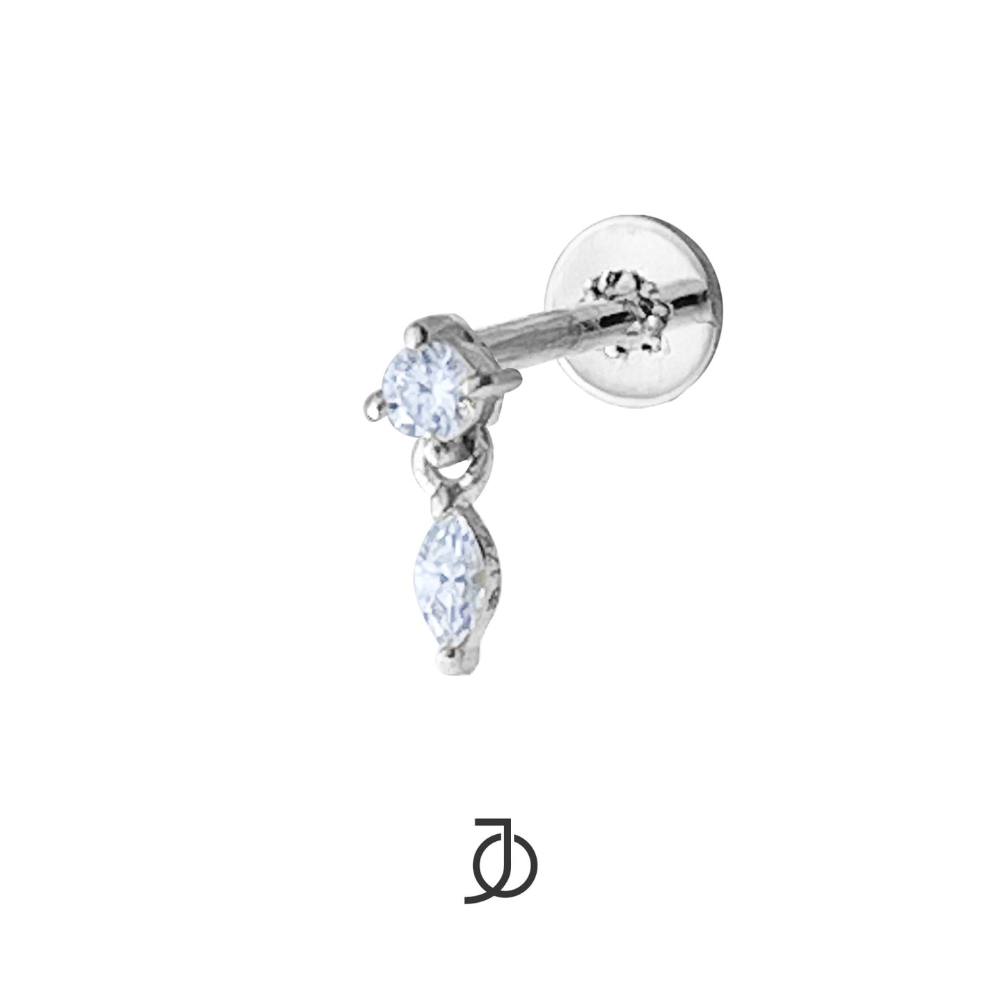 JO Anting Emas - Marquise Drop Flat Back