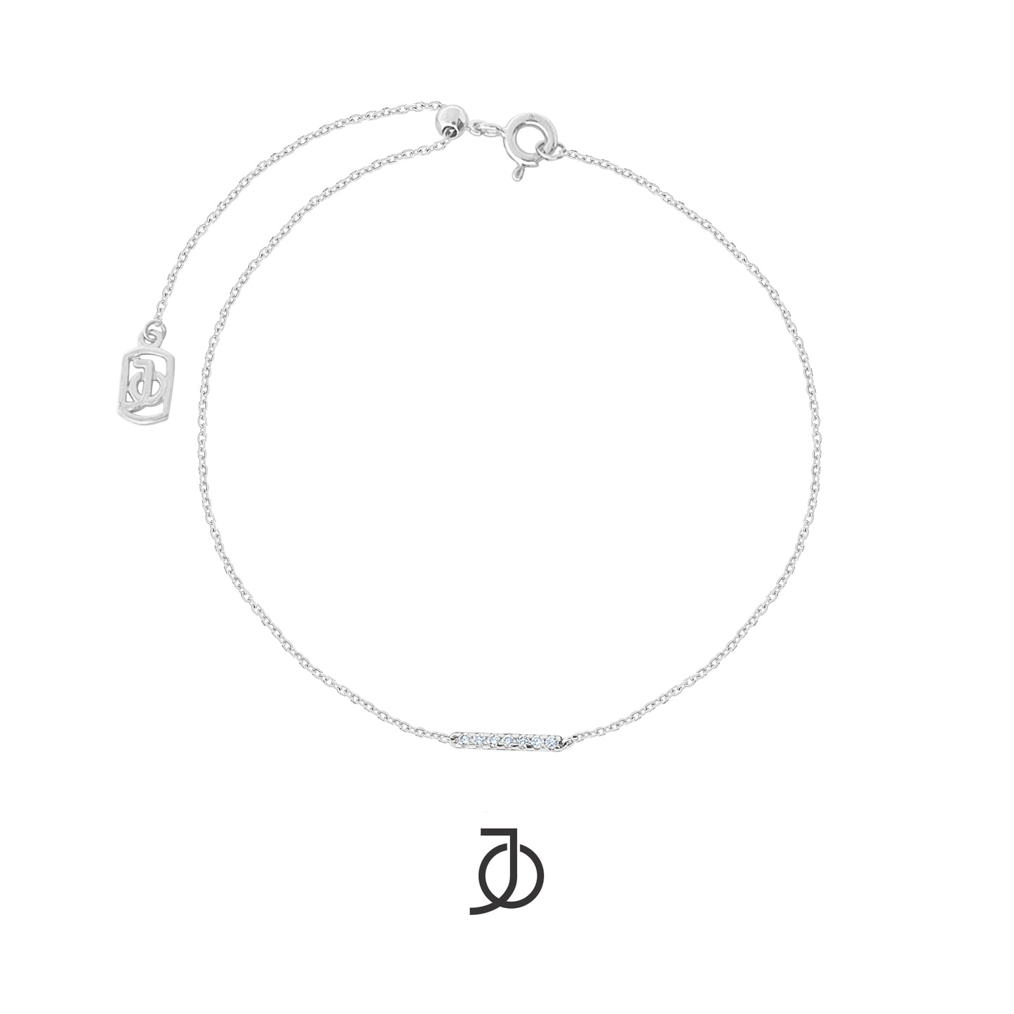 JO Gelang Emas - Mini Diamond Bar With Adjustable Bracelet 17K