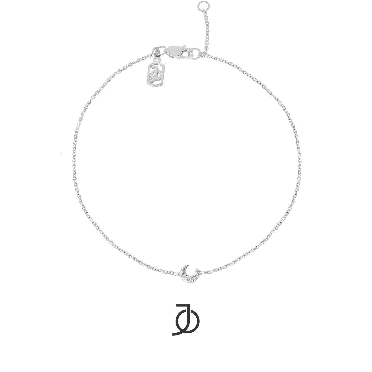 JO Gelang Emas - Pave Moon Bracelet 17K