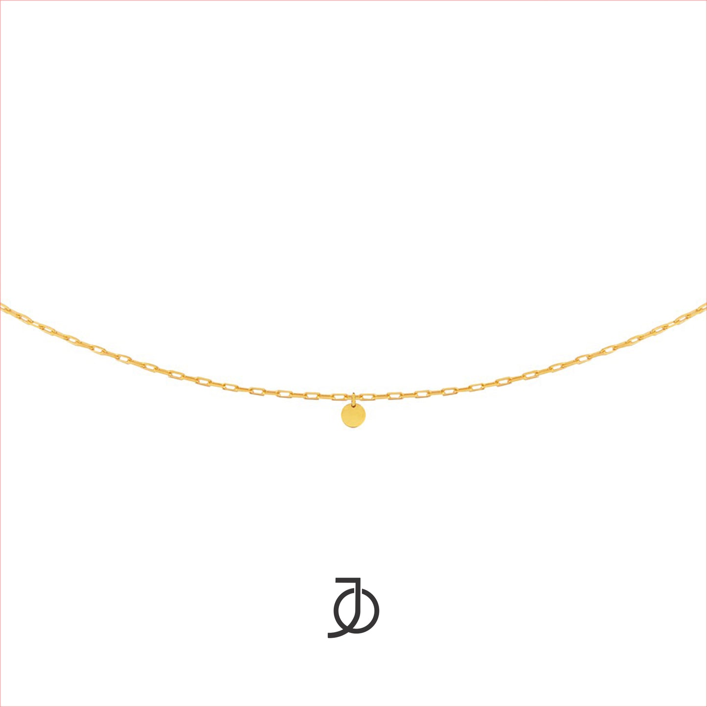 Jo Mini Disc With Thin Chain Dangle