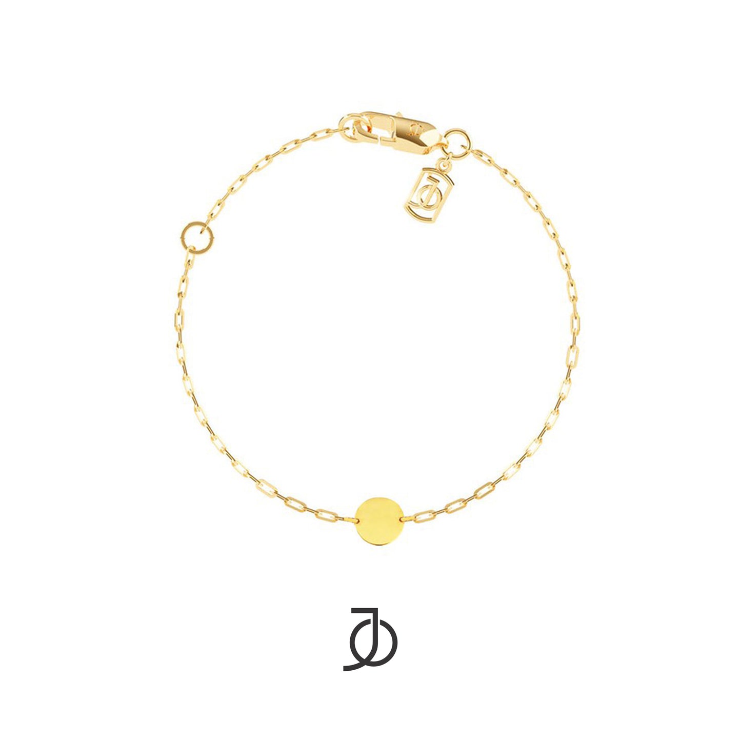 Jo Small Disc With Mini Paper Clip Bracelet