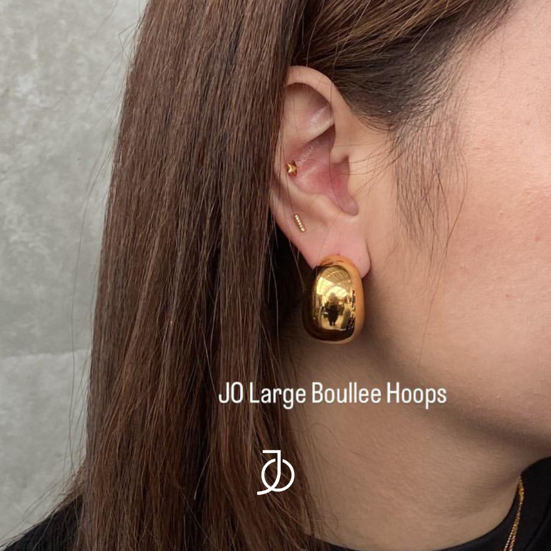 JO Anting Emas - Large Boullee Hoops 17k