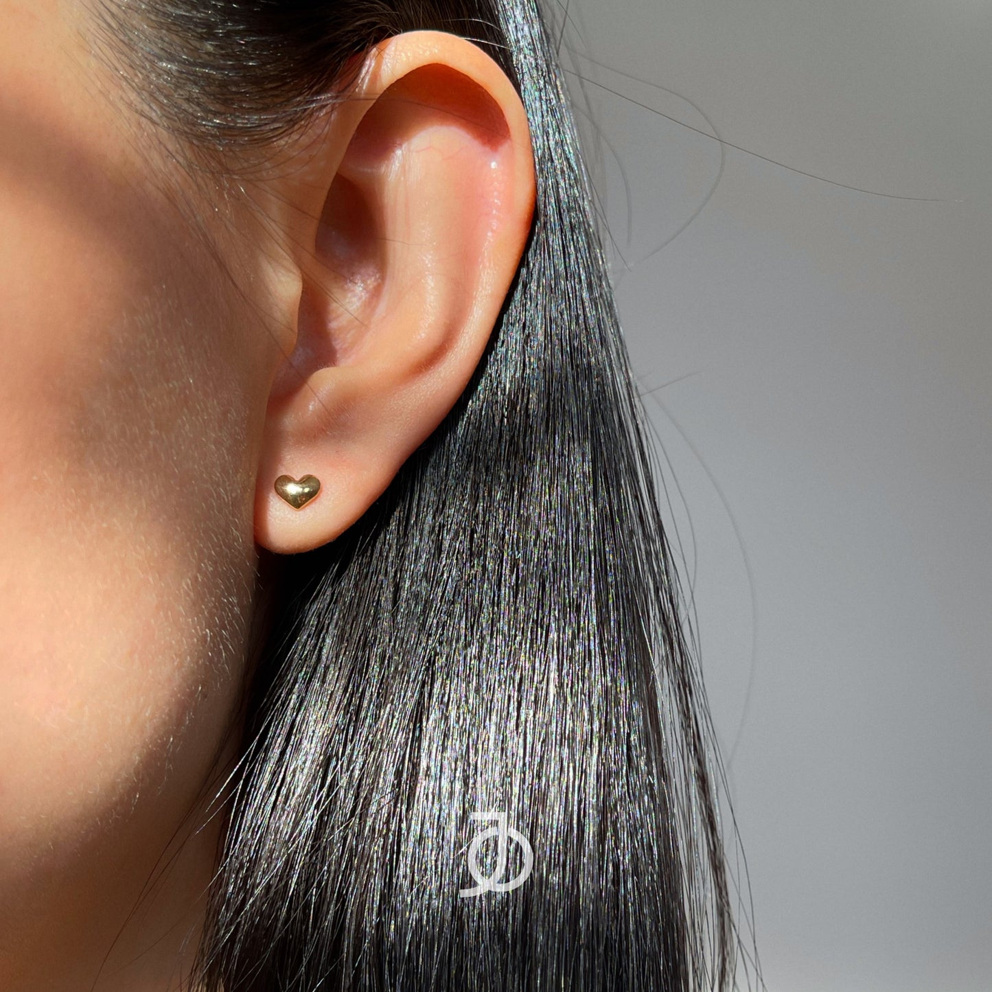 JO Dome Heart Studs