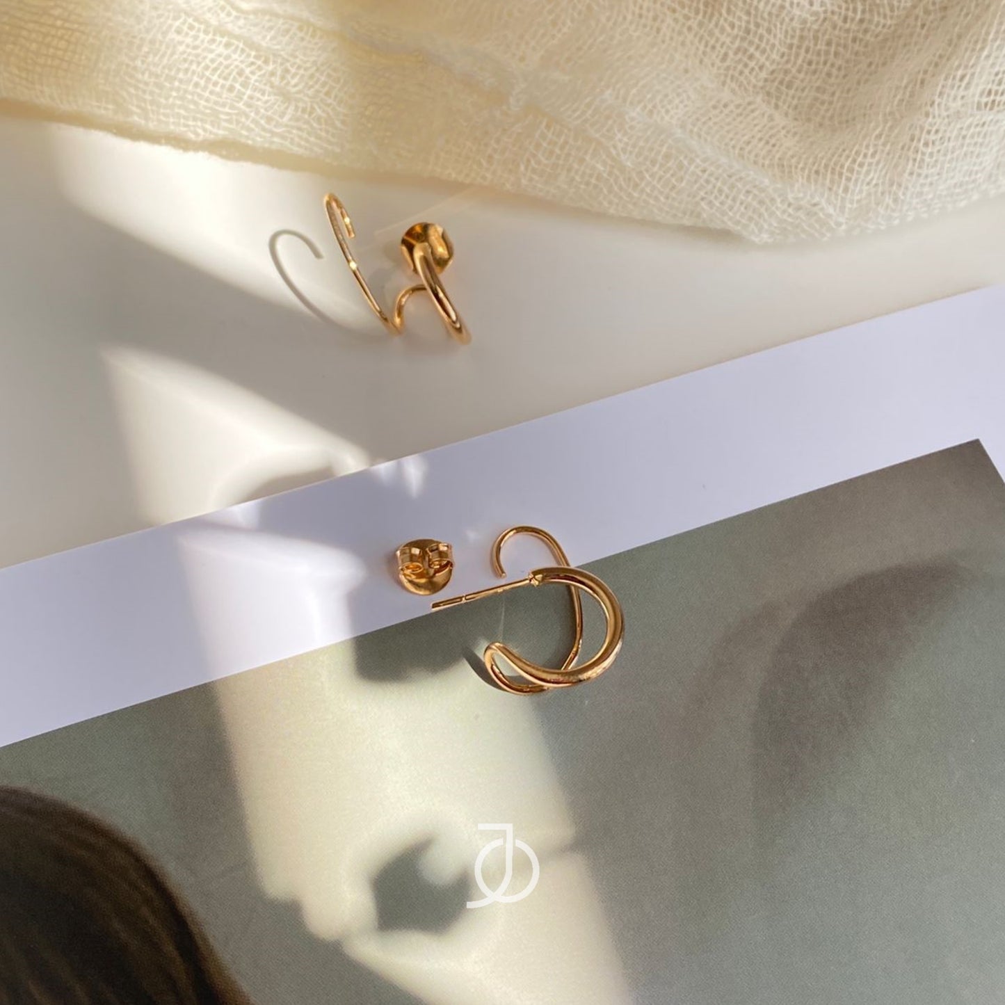 JO Double Illusion Ear Wrap Stud 17k