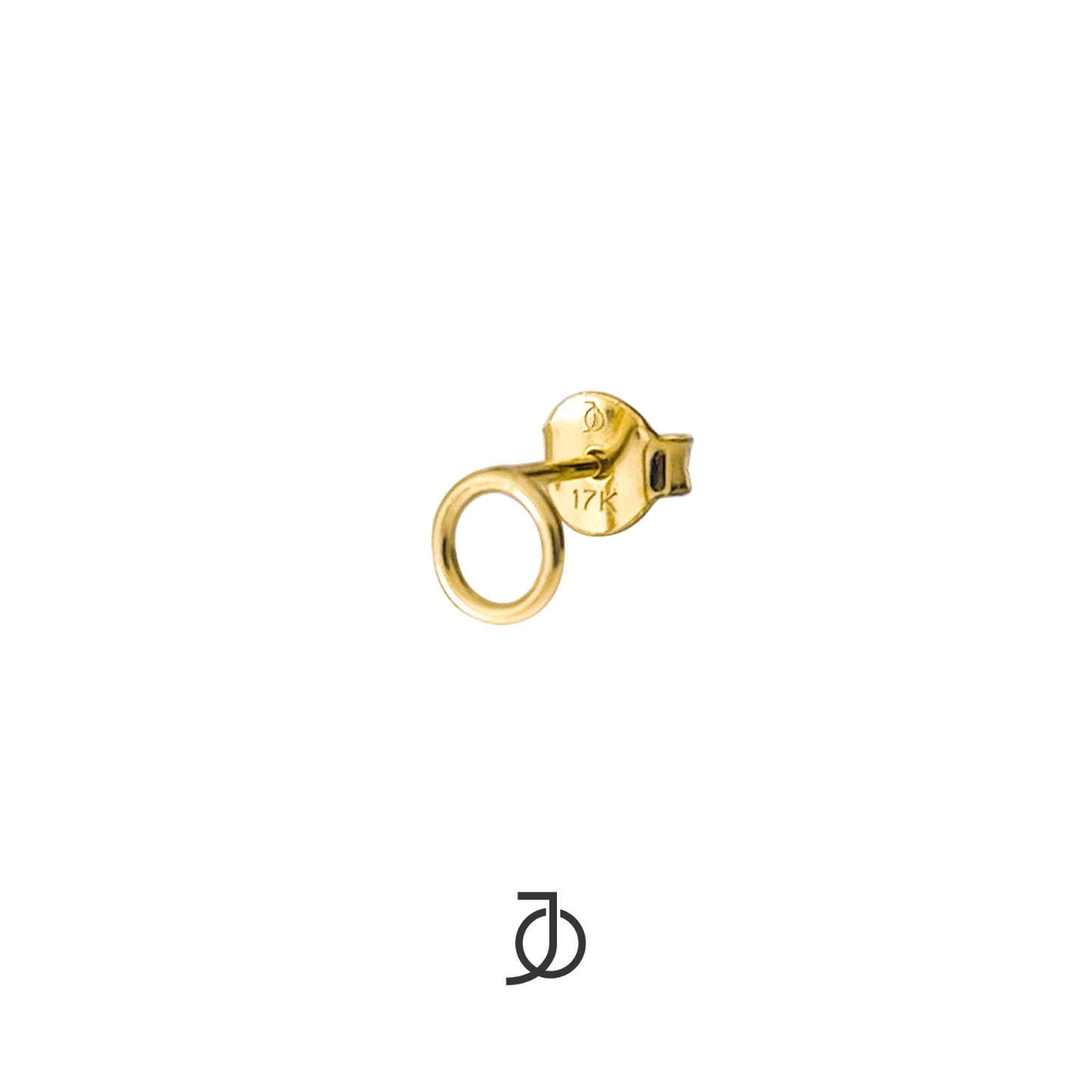 JO Anting Emas - Gold Circle Studs 17k