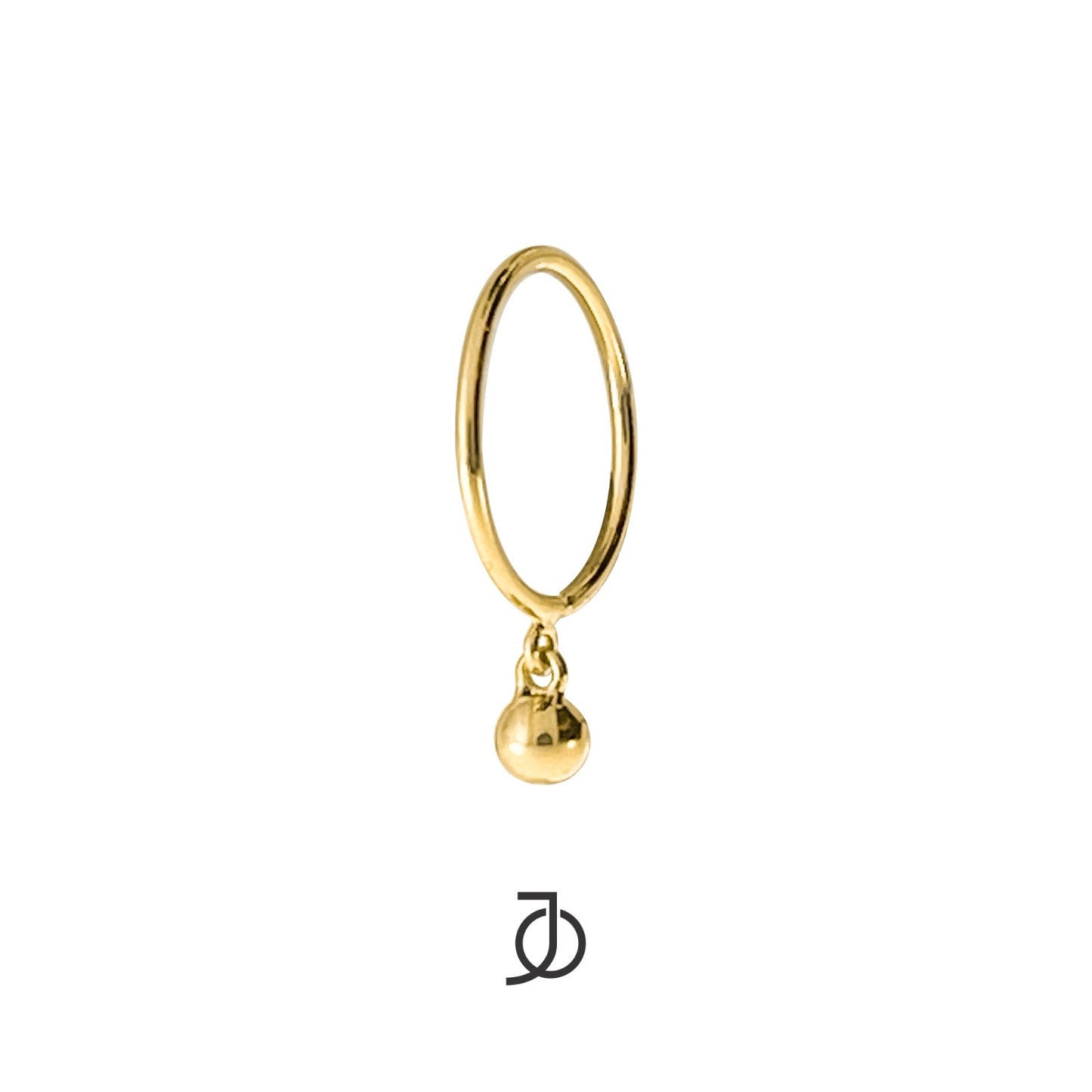 JO Anting Emas - Wire Huggies With Mini Gold Ball