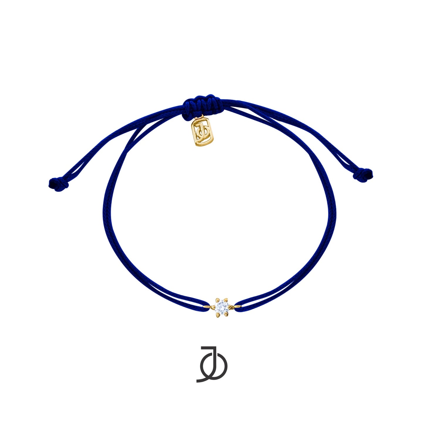 JO Mini Diamond Solitaire On Cord Bracelet 17K