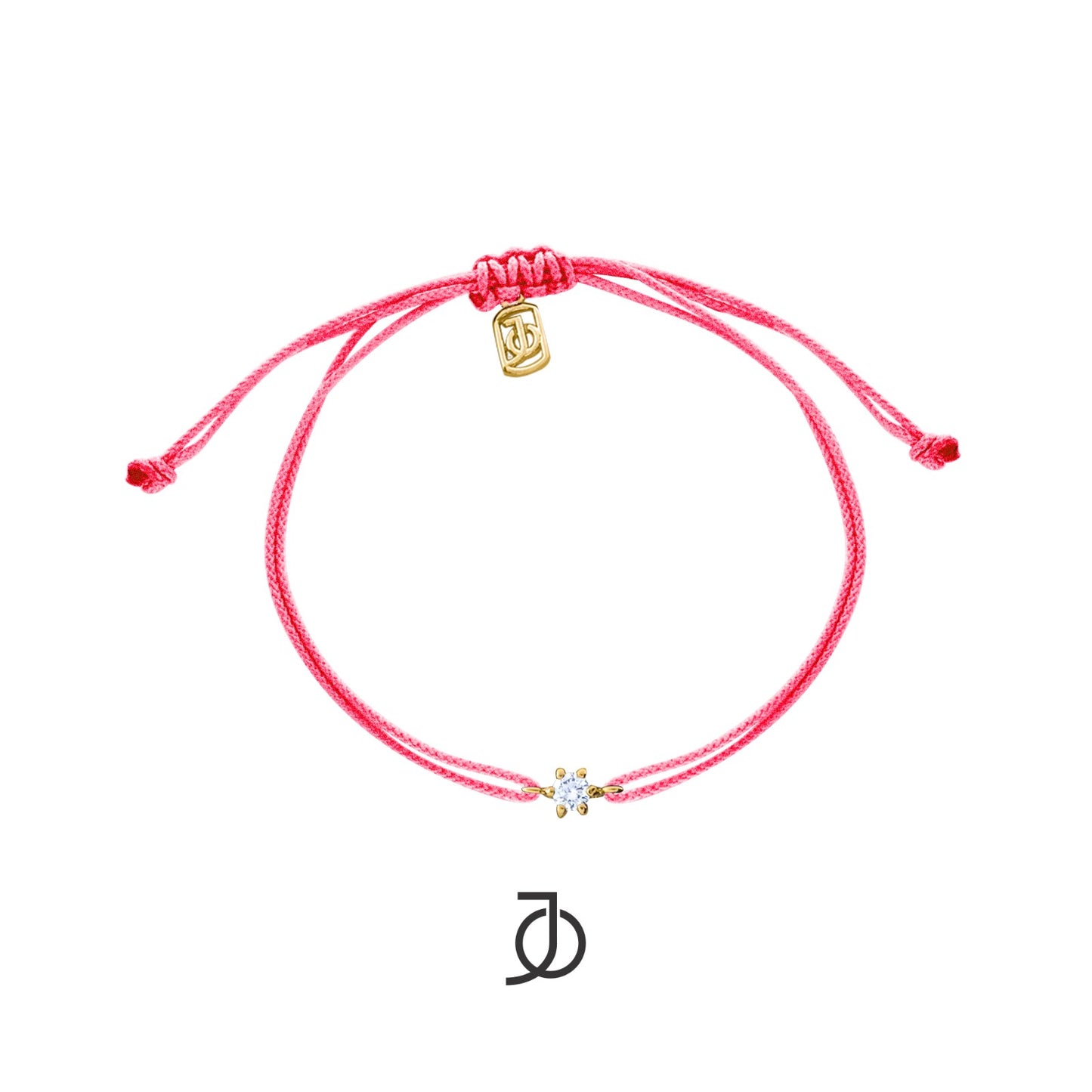 JO Mini Diamond Solitaire On Cord Bracelet 17K