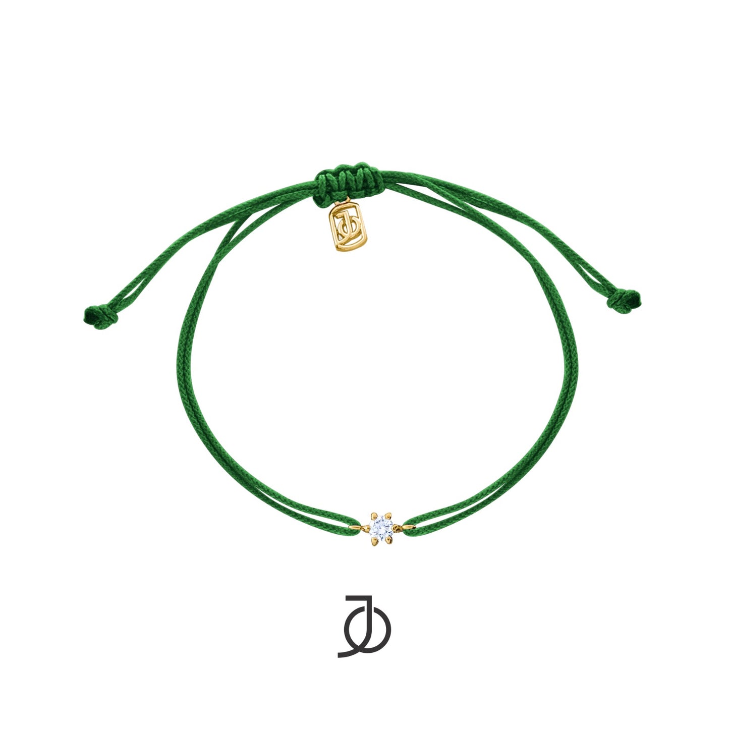 JO Mini Diamond Solitaire On Cord Bracelet 17K