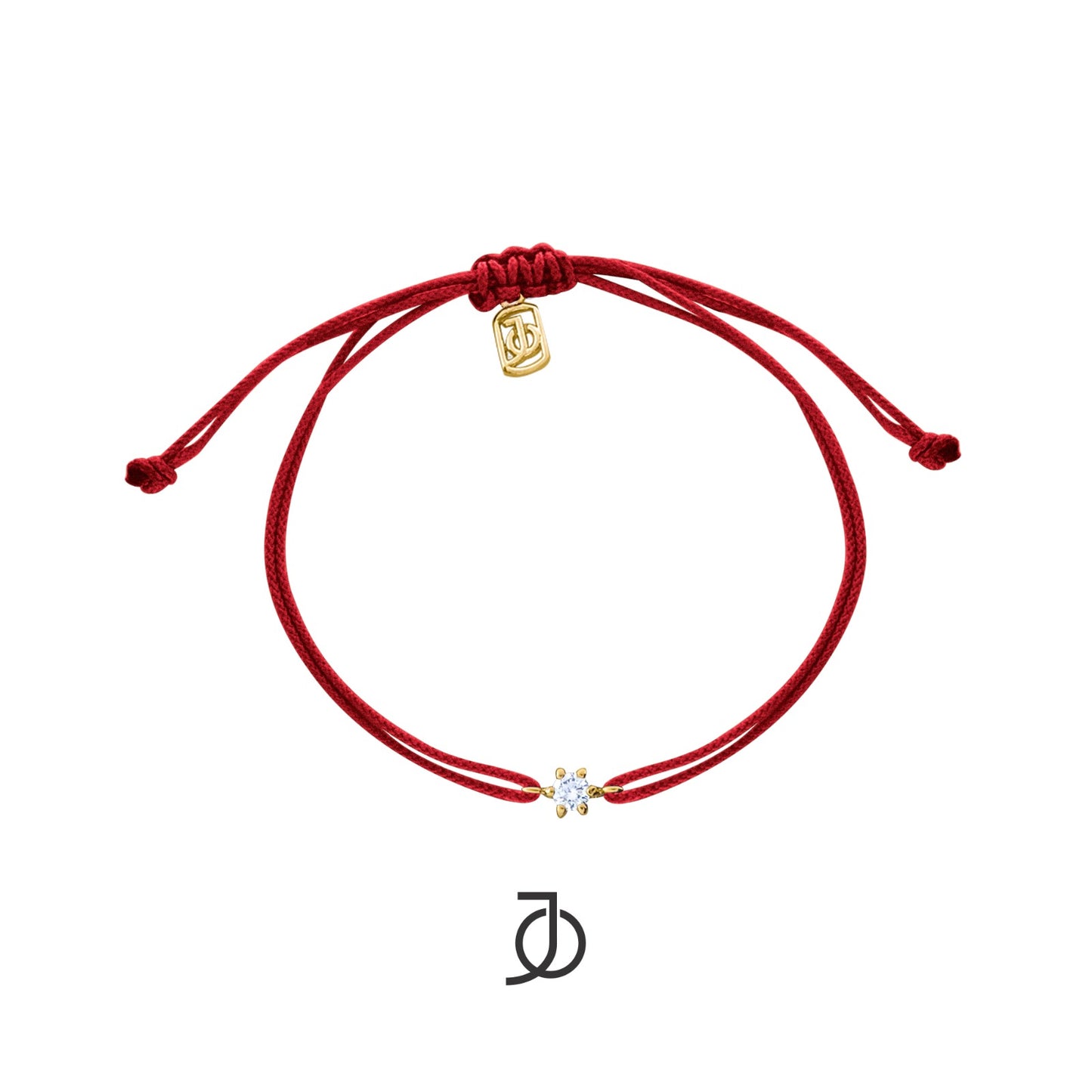 JO Mini Diamond Solitaire On Cord Bracelet 17K