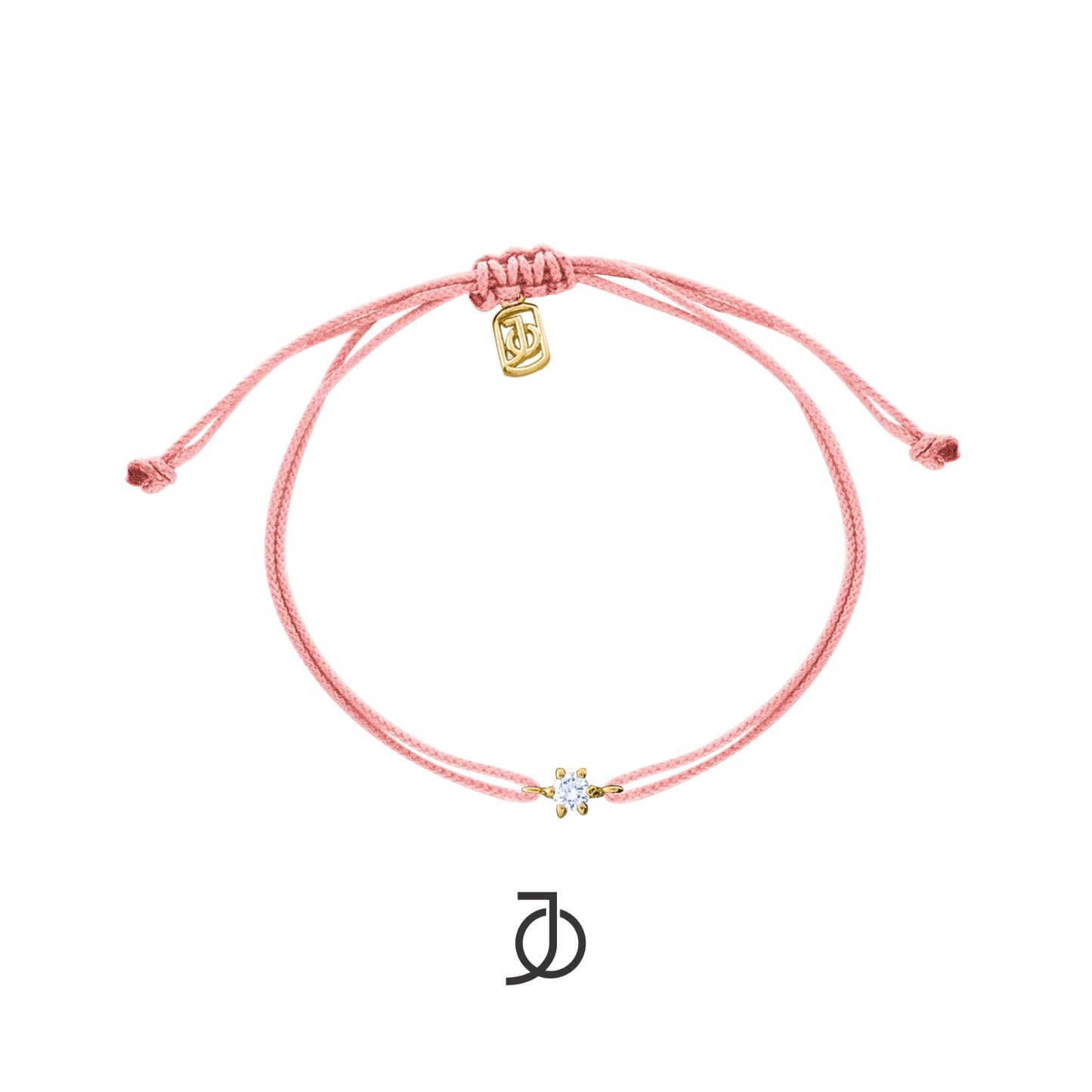 JO Mini Diamond Solitaire On Cord Bracelet 17K