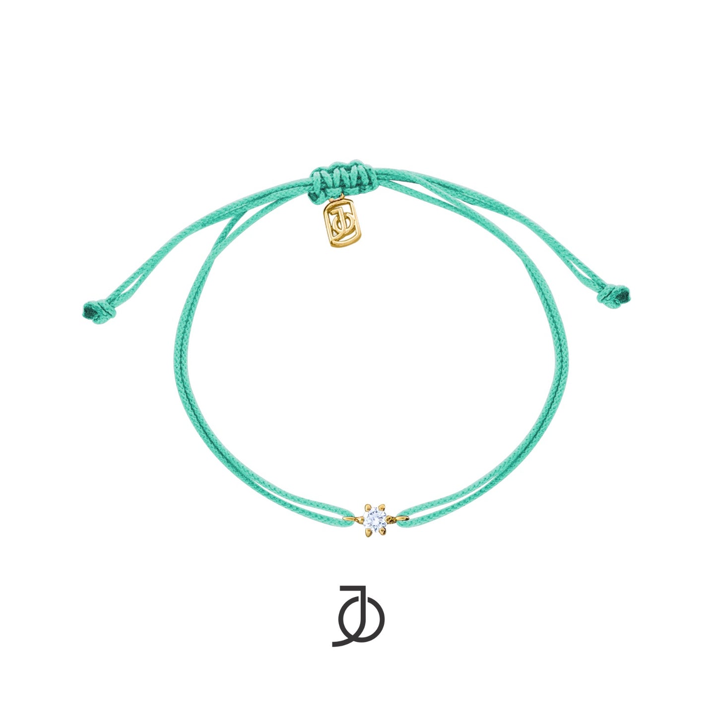 JO Mini Diamond Solitaire On Cord Bracelet 17K