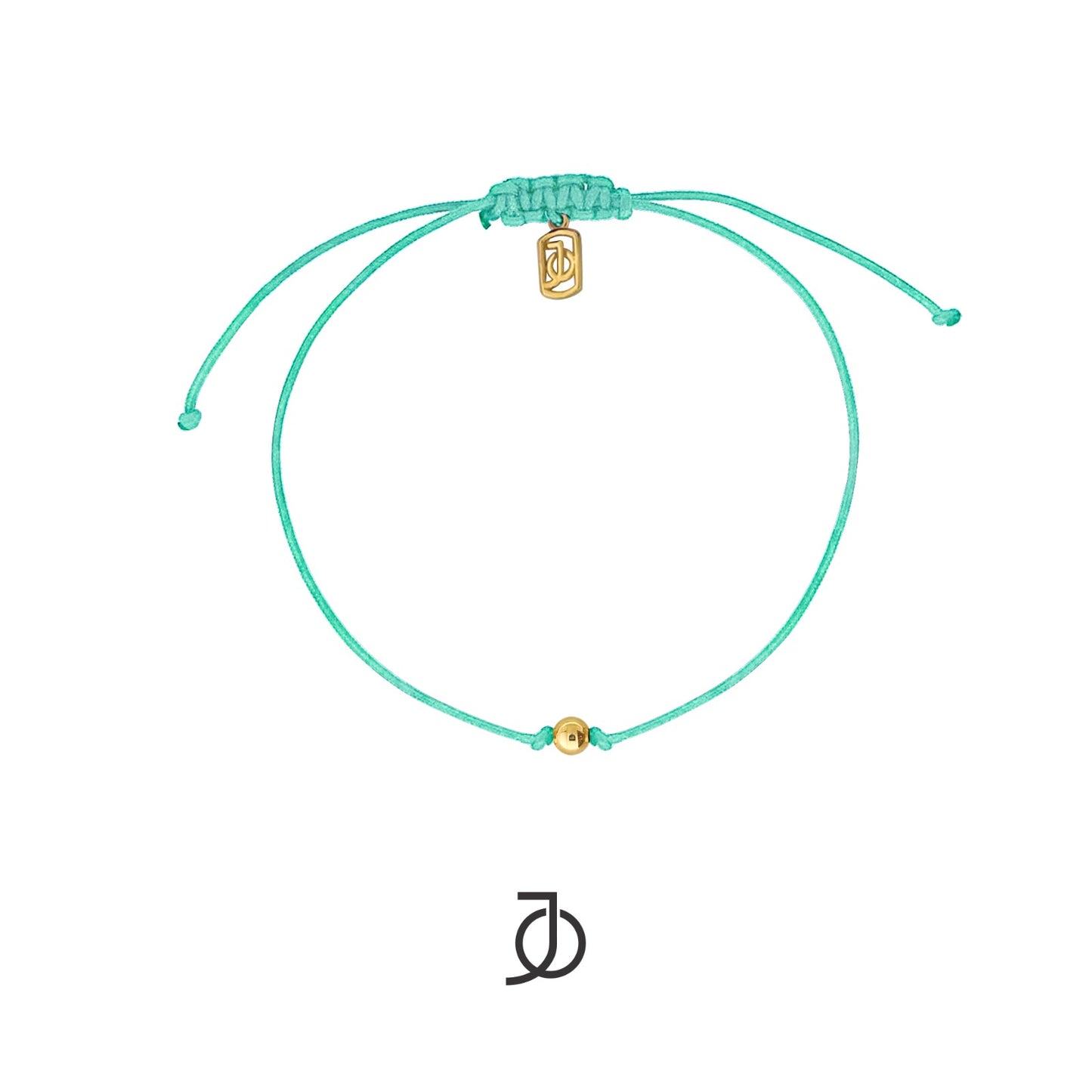 JO Gold Beads On Silk Cord Bracelet 17K