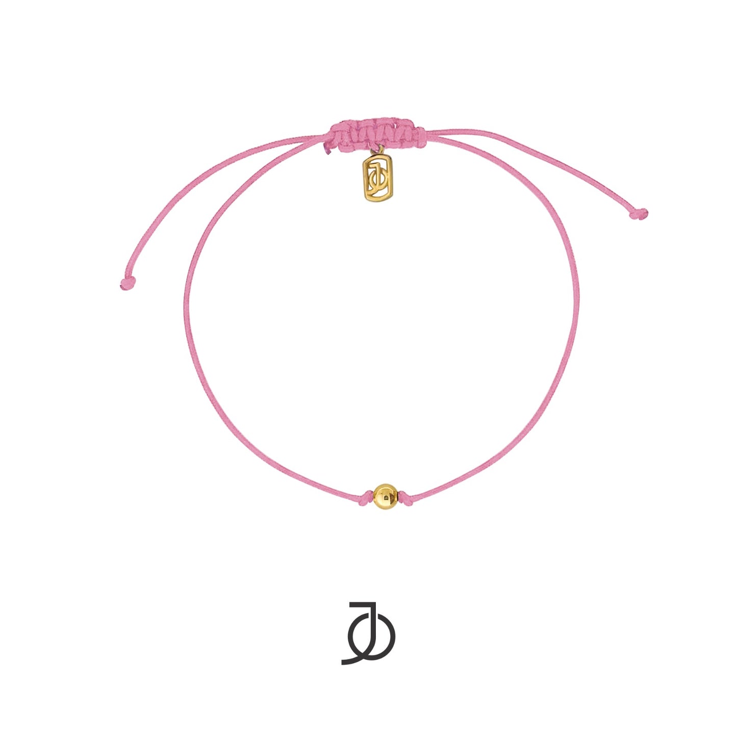 JO Gold Beads On Silk Cord Bracelet 17K