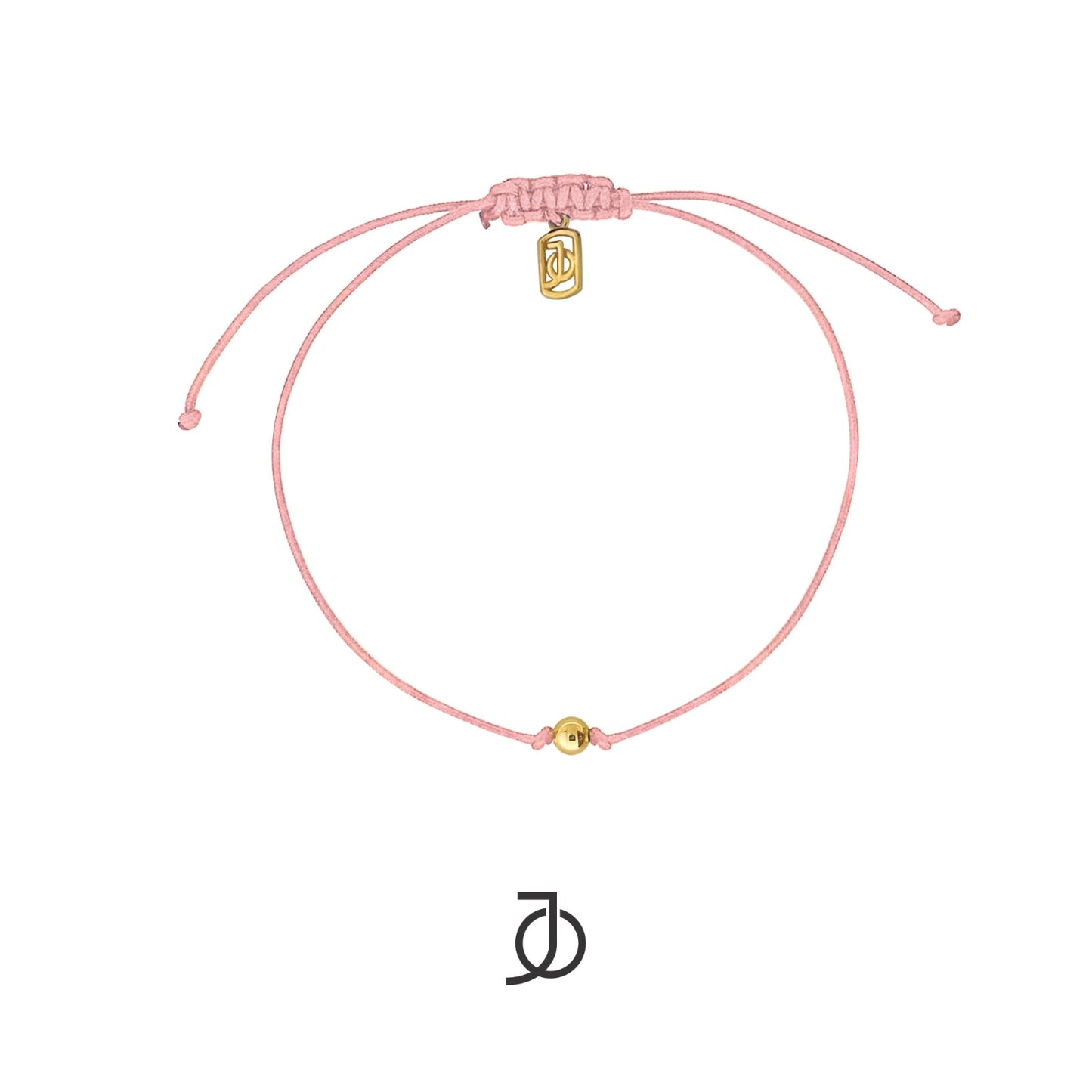 JO Gold Beads On Silk Cord Bracelet 17K