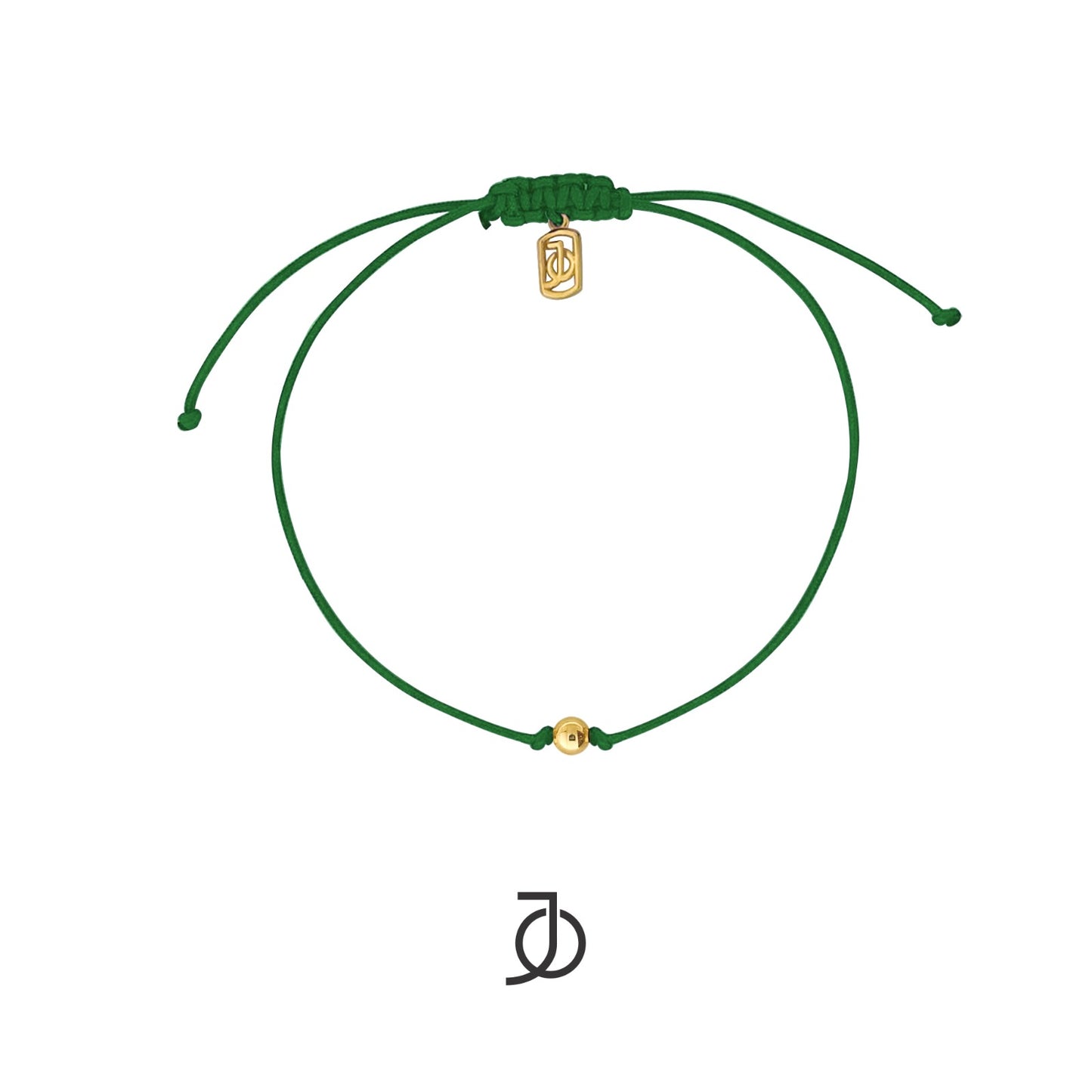 JO Gold Beads On Silk Cord Bracelet 17K