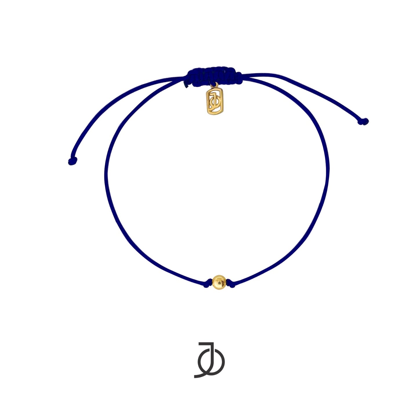 JO Gold Beads On Silk Cord Bracelet 17K