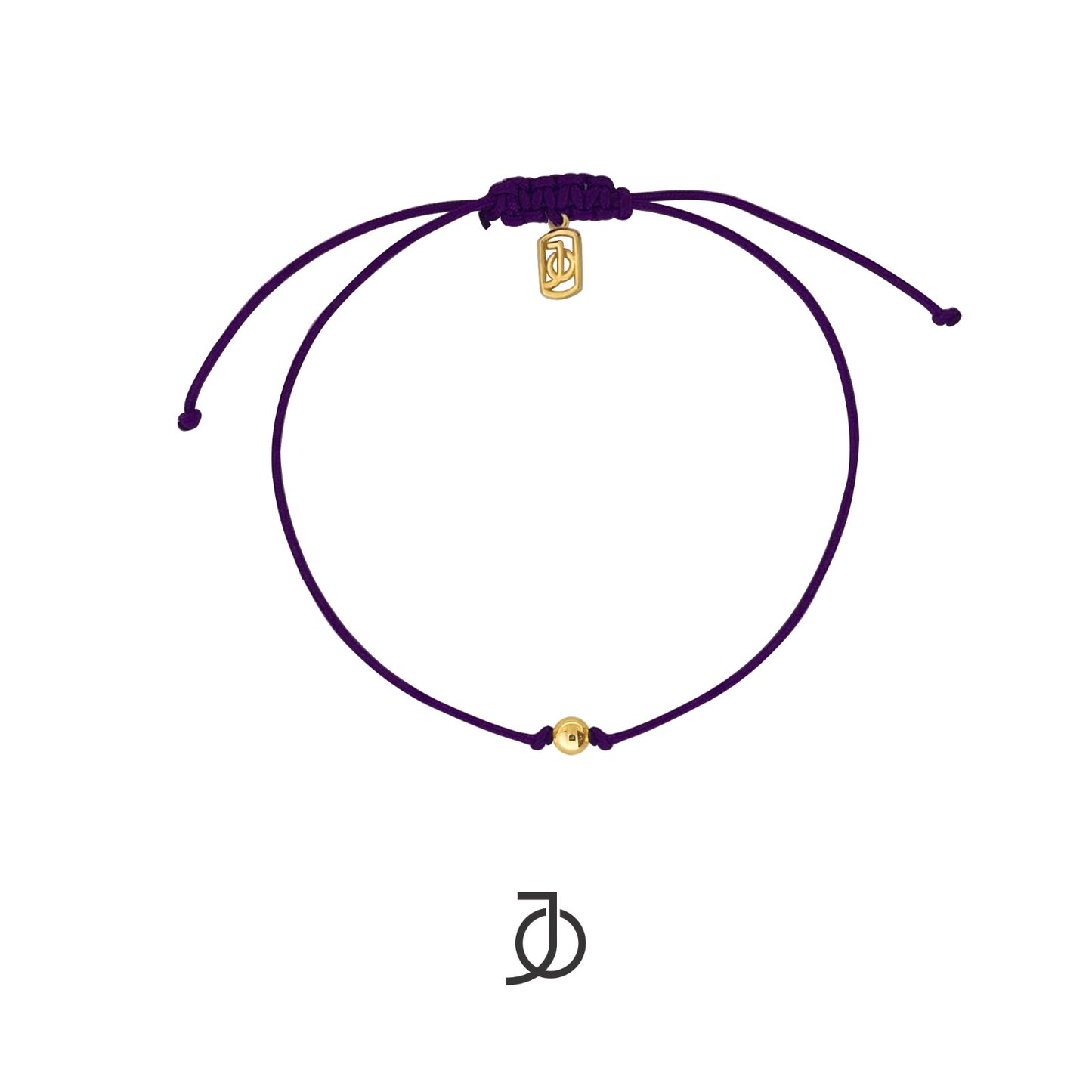 JO Gold Beads On Silk Cord Bracelet 17K
