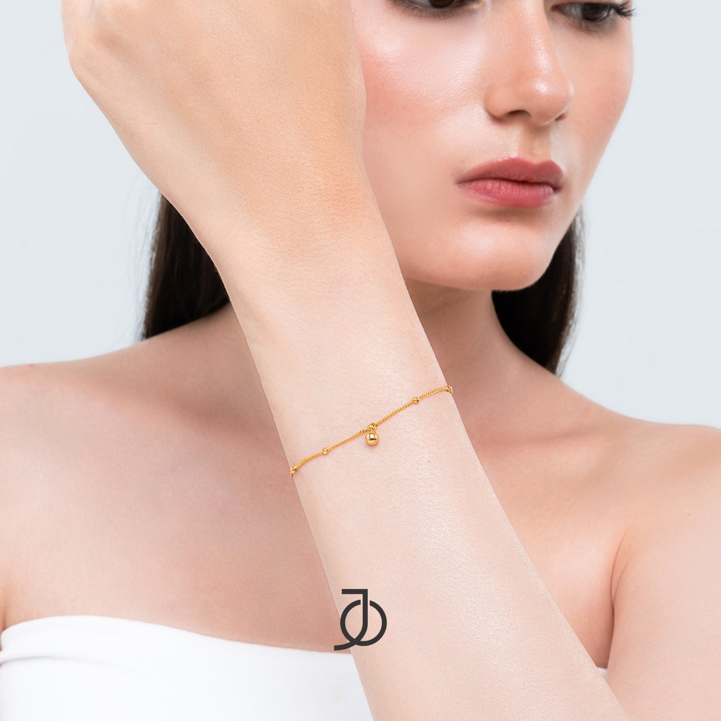 JO Gelang Emas - Gold Mini Ball Chain Bracelet 17k