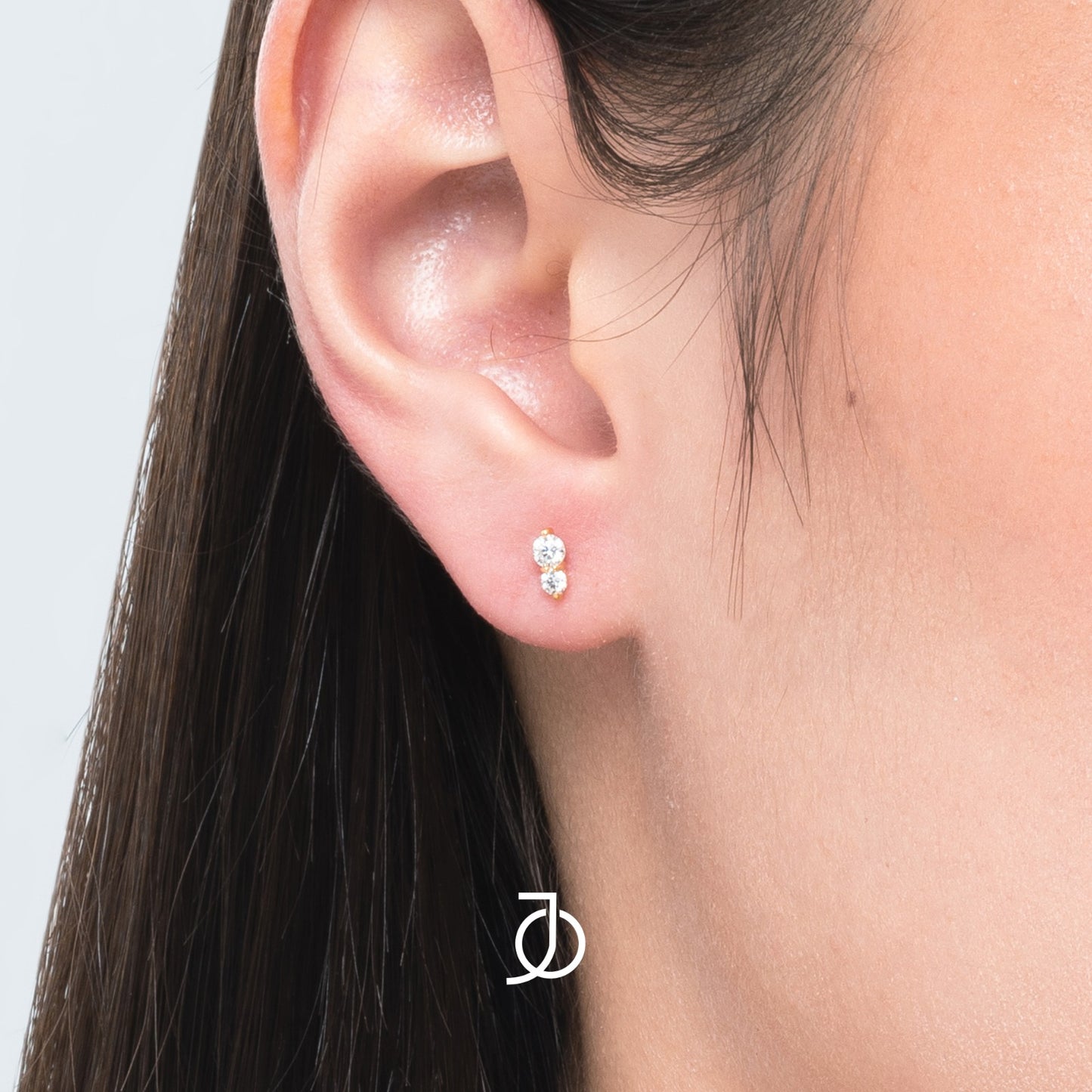 JO Anting Emas - 2 Mini Diamond Studs
