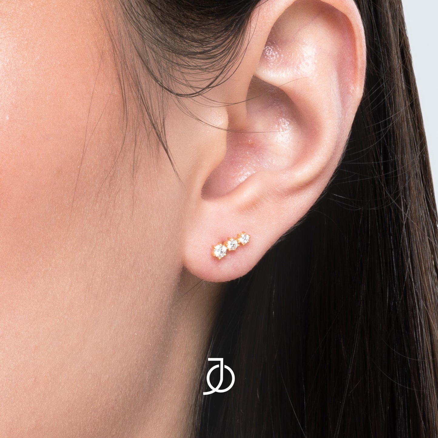 JO Bar 3 Mini Diamonds Studs