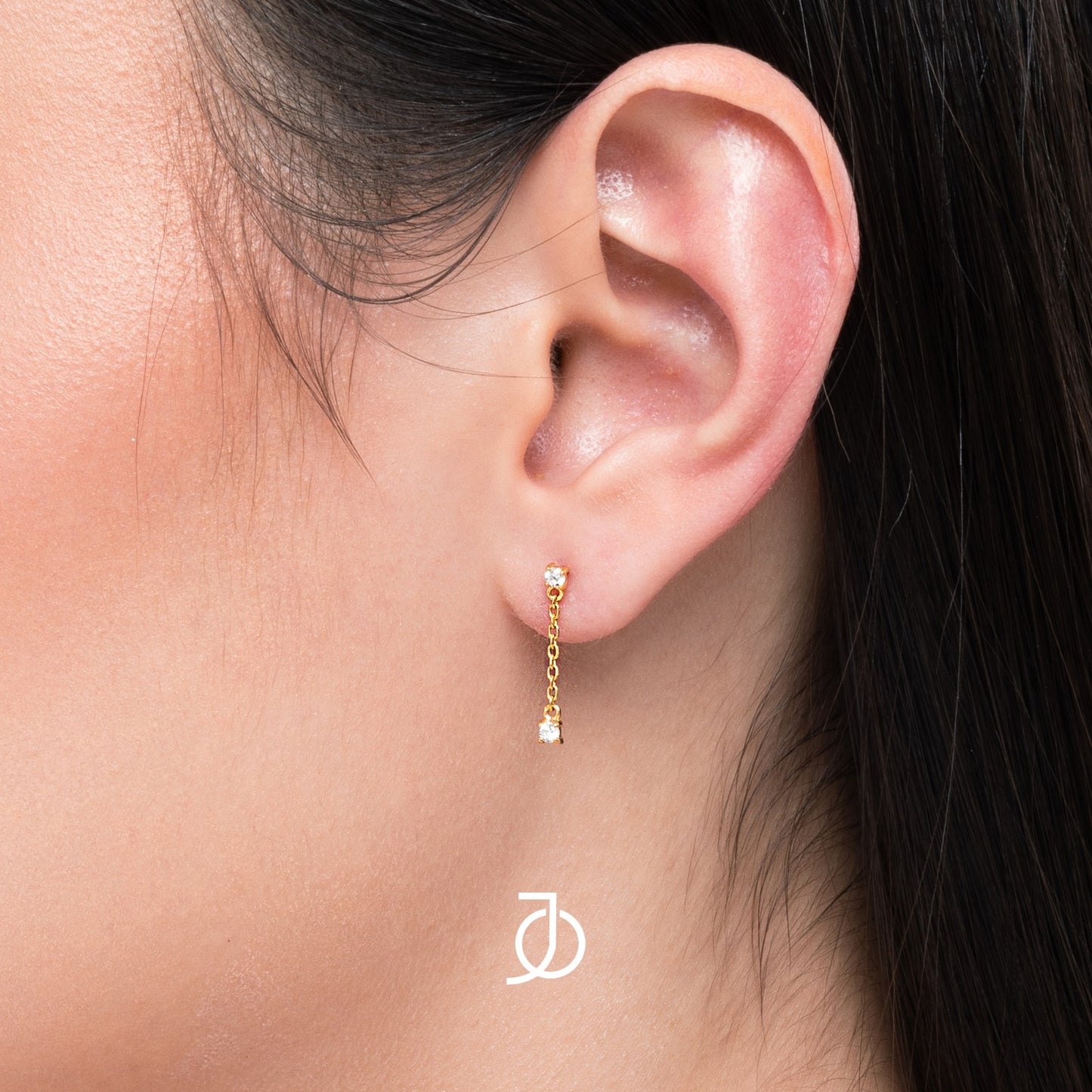 JO 2 Mini Diamond Drop Studs
