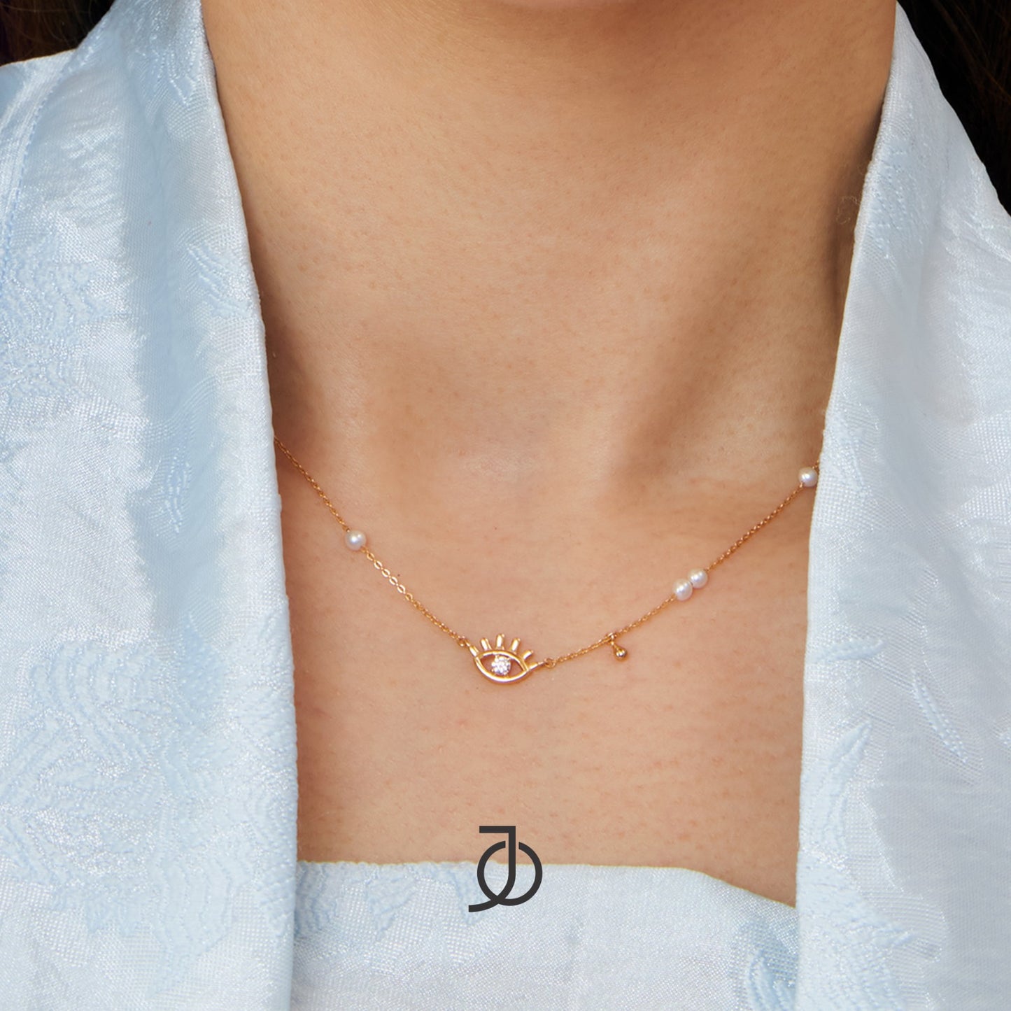 JO Clear Vision Necklace With Pearls