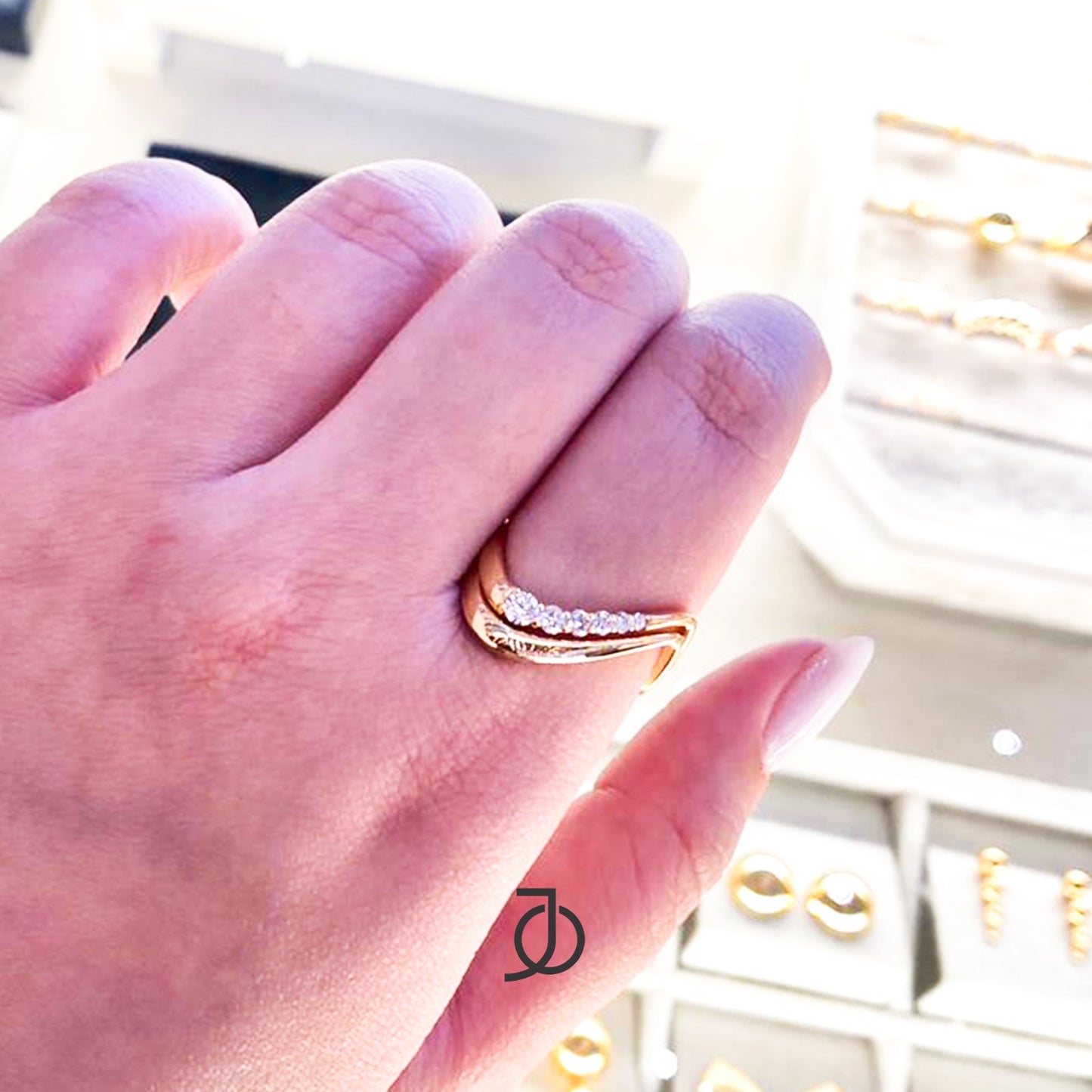 JO Cincin Emas - Wave Ring 17k