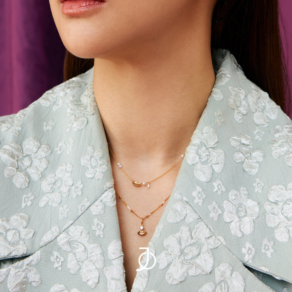 JO Voice Necklace With Pearls 17k