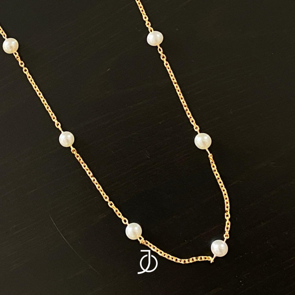 JO Pearl By The Yard Necklace 17K